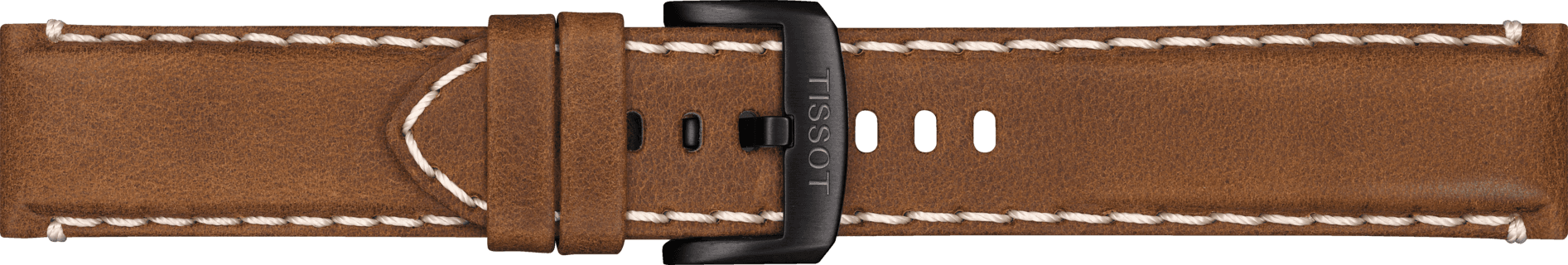 Watch strap Tissot T1256173605101 / T600044978 Leather Brown 22mm