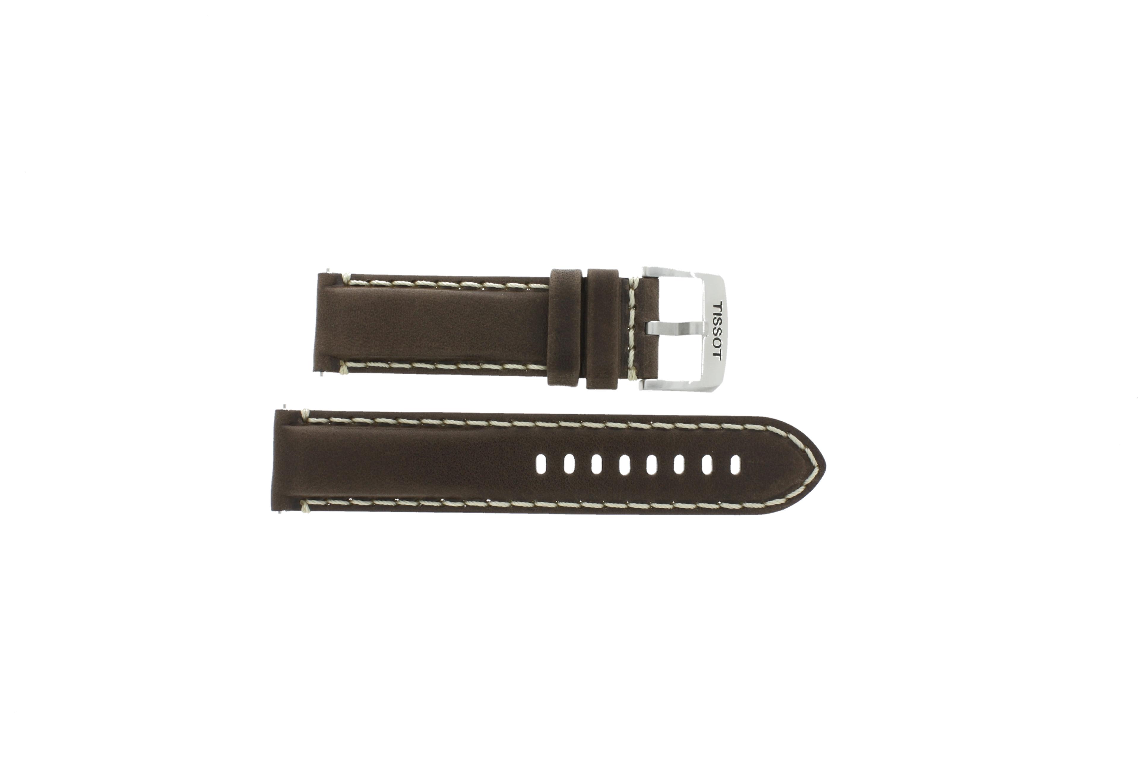 Watch strap Tissot T1256171604100 / T600044980 Leather Brown 22mm