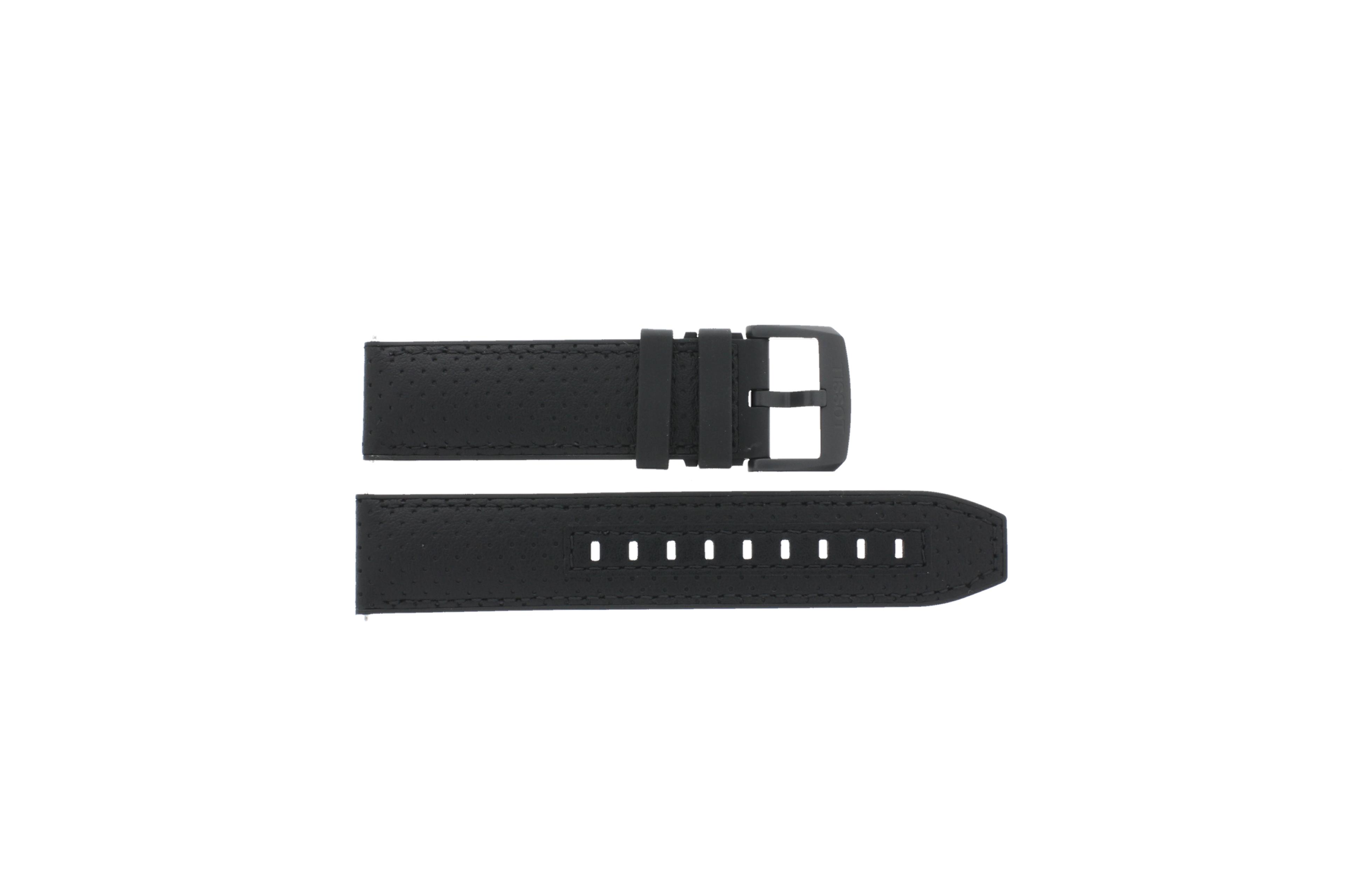 Watch strap Tissot T600047413 / T1354173705101A Leather Black 22mm