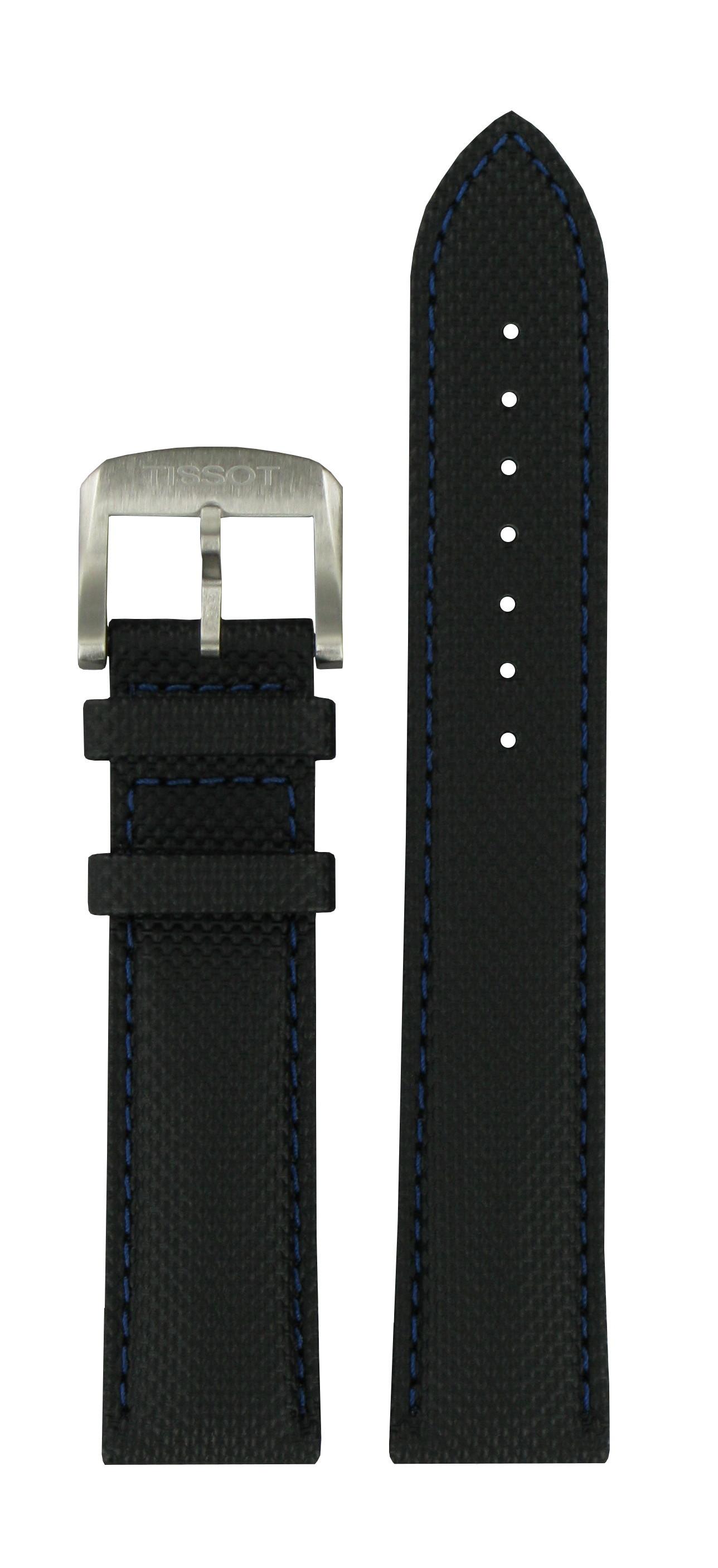 Watch strap Tissot T0954171703737A / T603036310 Nylon/perlon Black 19mm