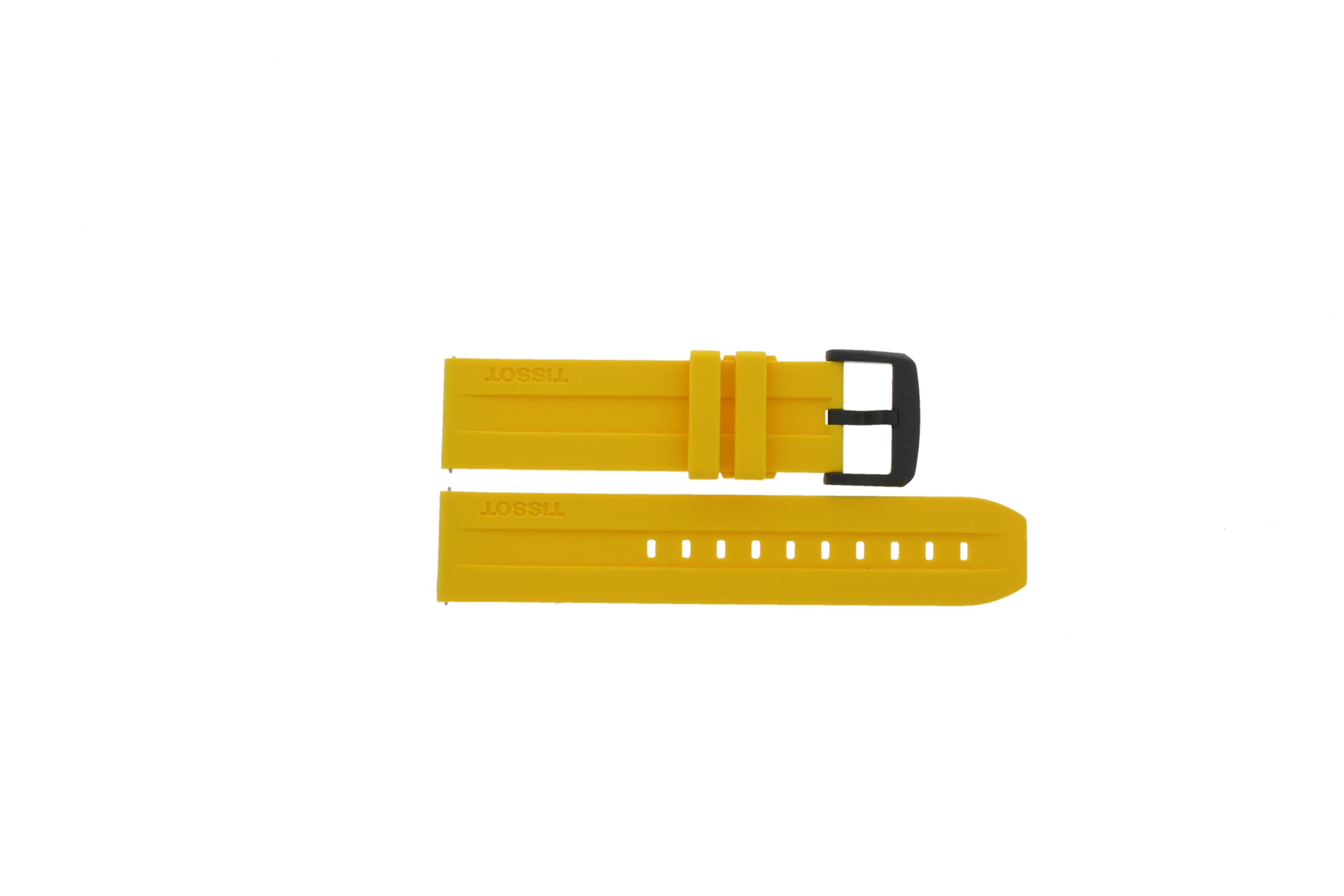 Watch strap Tissot T603048238 Rubber Yellow 22mm