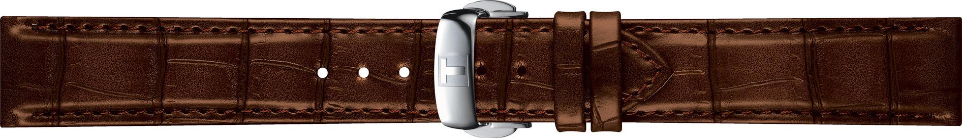 Watch strap Tissot T604047475 Leather/Plastic Brown 19mm