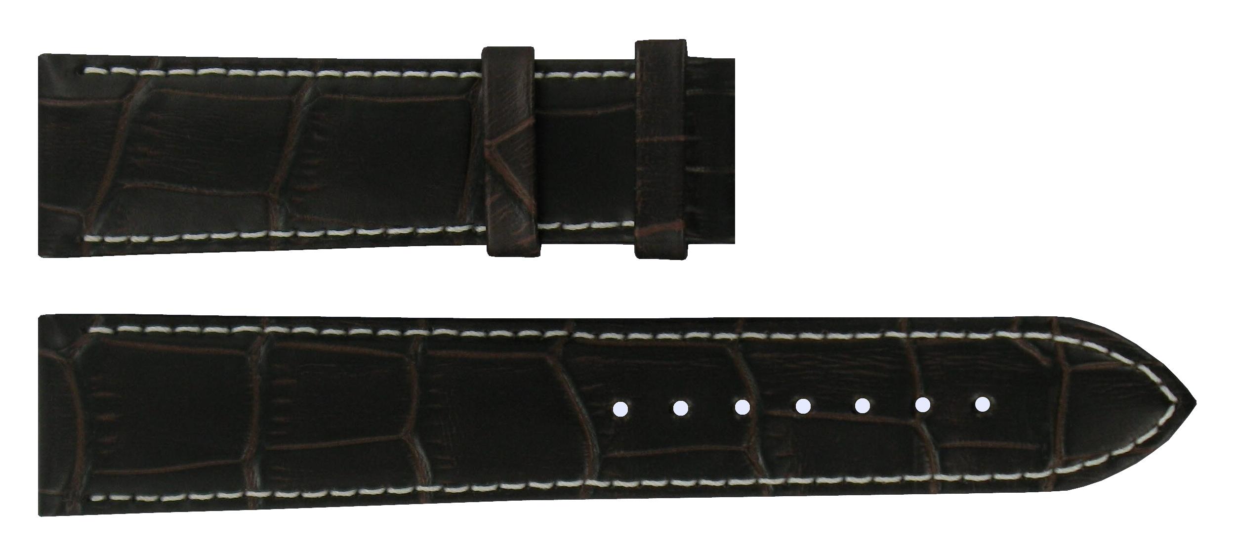 Watch strap Tissot T063.617.16.037.00 / T610031126 Croco leather Brown 20mm