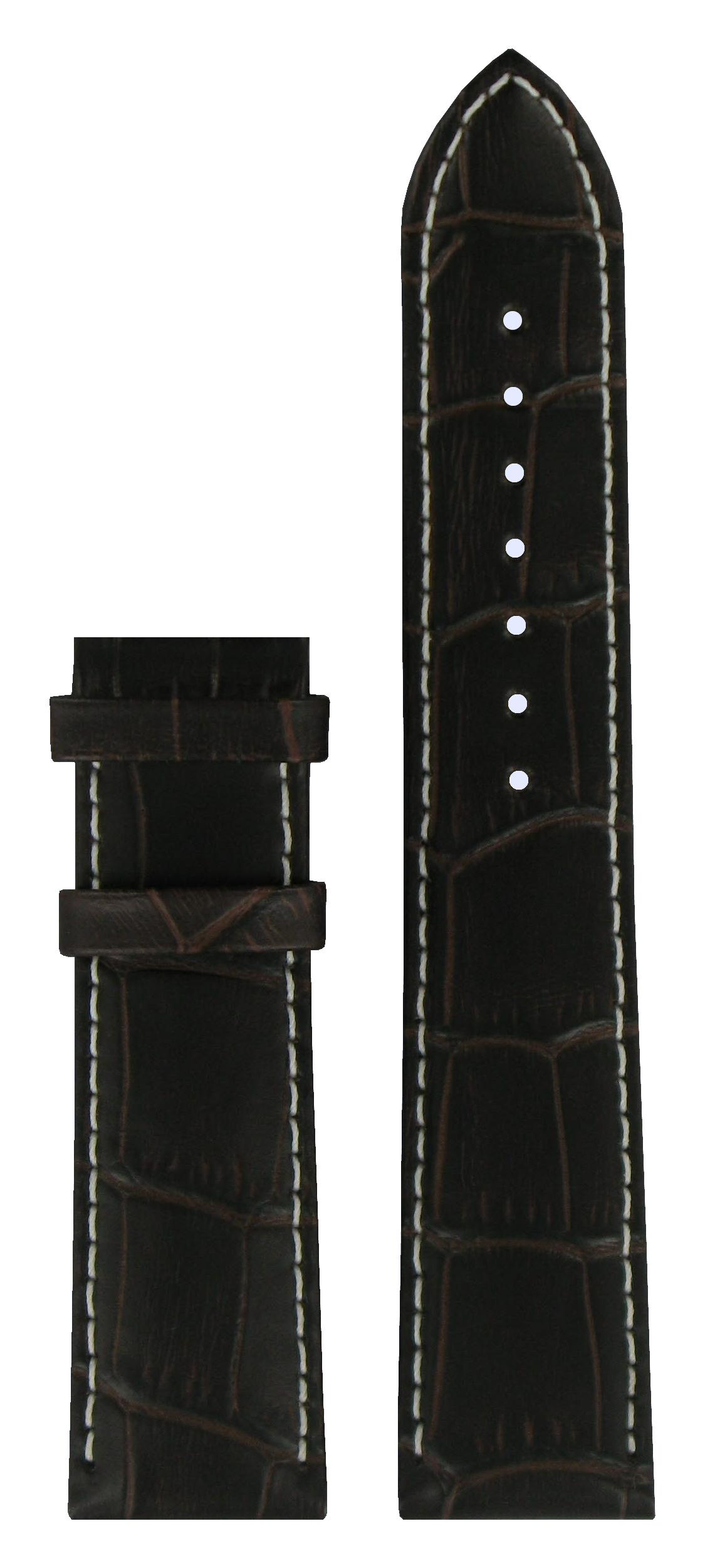 Watch strap Tissot T0636171603700A / T610031127 Leather Brown 20mm