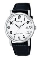 Lorus watch strap VJ32 X246 Leather Black 20mm + black stitching