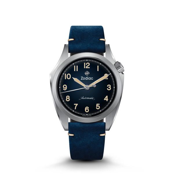 Watch strap Zodiac ZO9709 Leather Blue 20mm