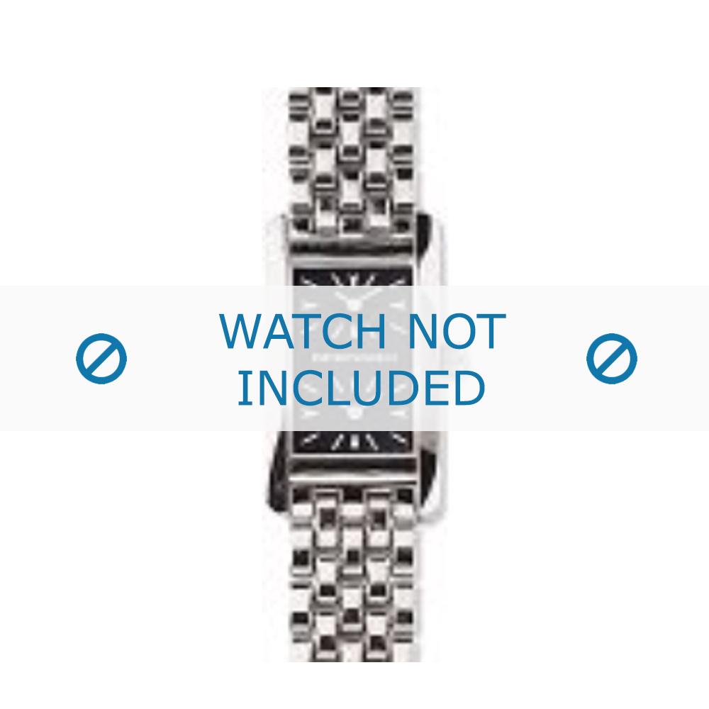 Armani watch strap AR-0112 Steel Silver 14mm