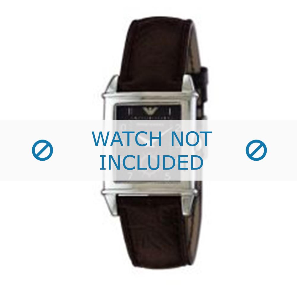 Armani watch strap AR-0227 Leather Brown 21mm