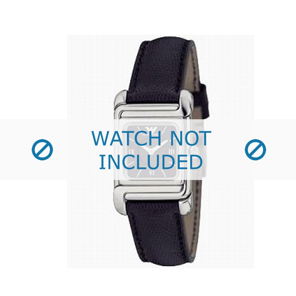 Armani watch strap AR-0303 Leather Black 12mm