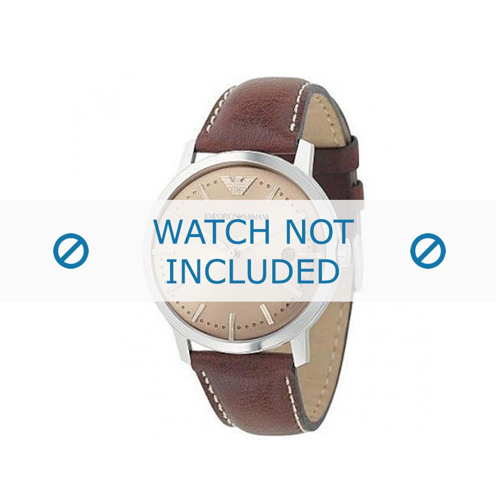 Armani watch strap AR-0573 Leather Brown 22mm