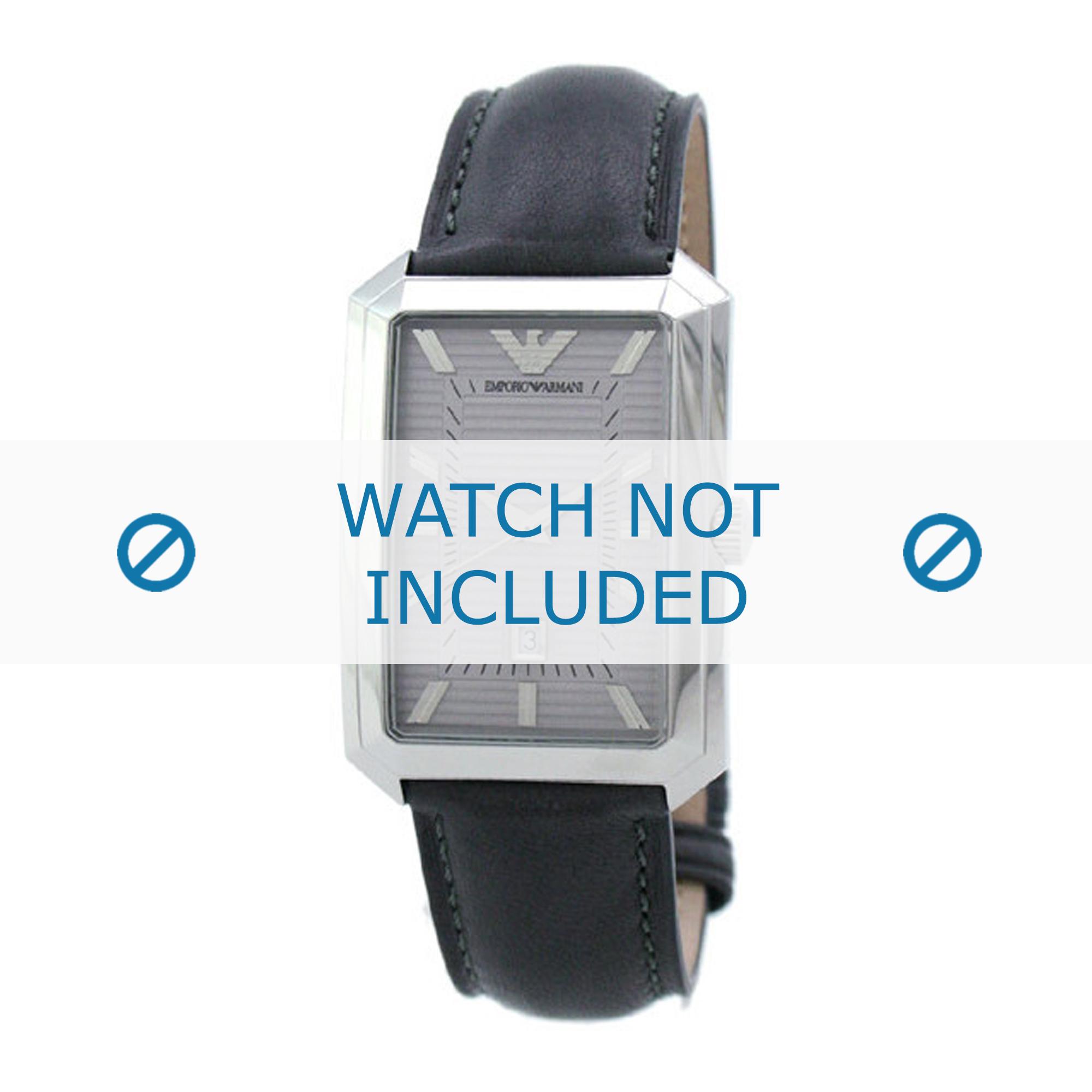 Armani watch strap AR0457 Leather Grey 20mm + grey stitching