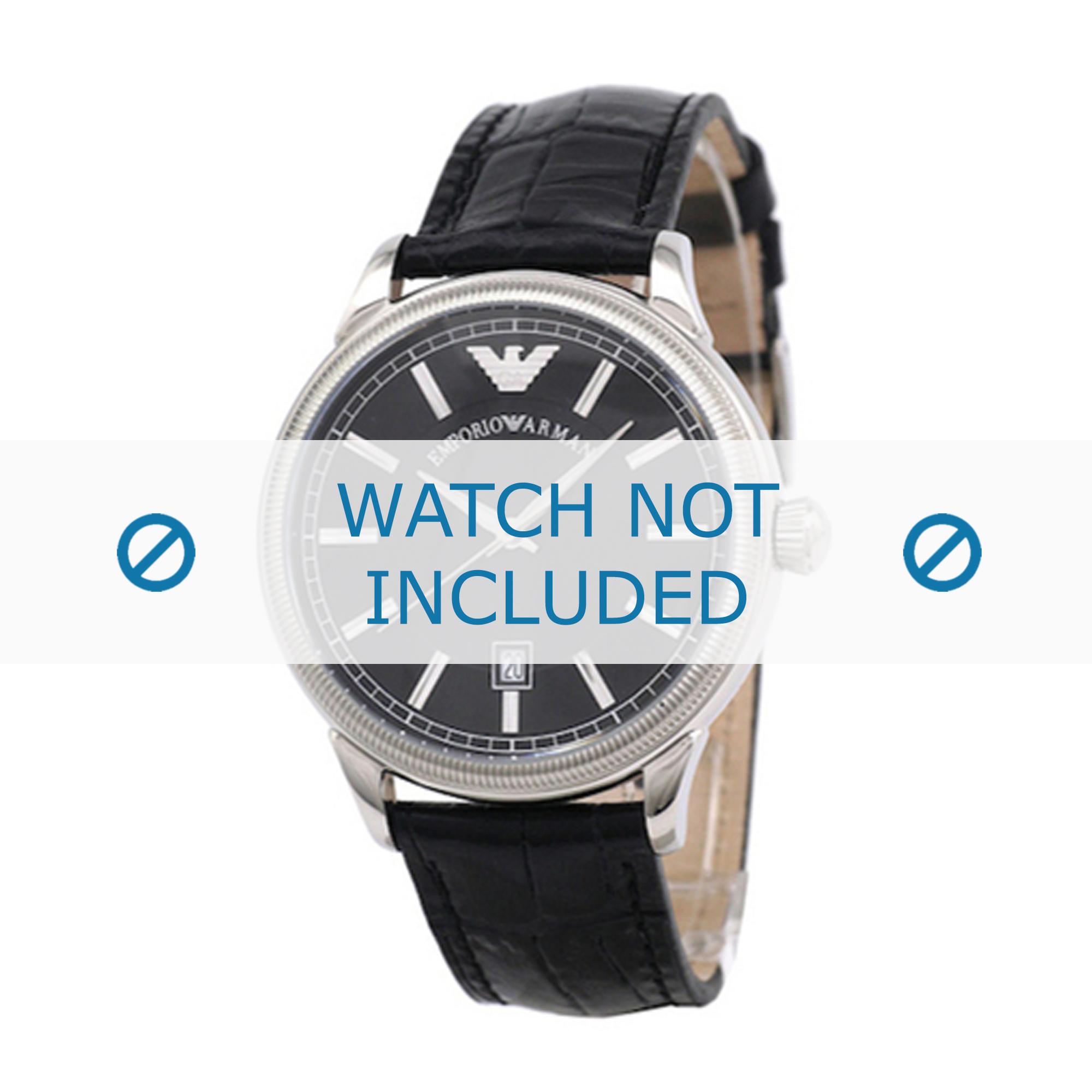 Watch strap Armani AR0539 Leather Black 21mm