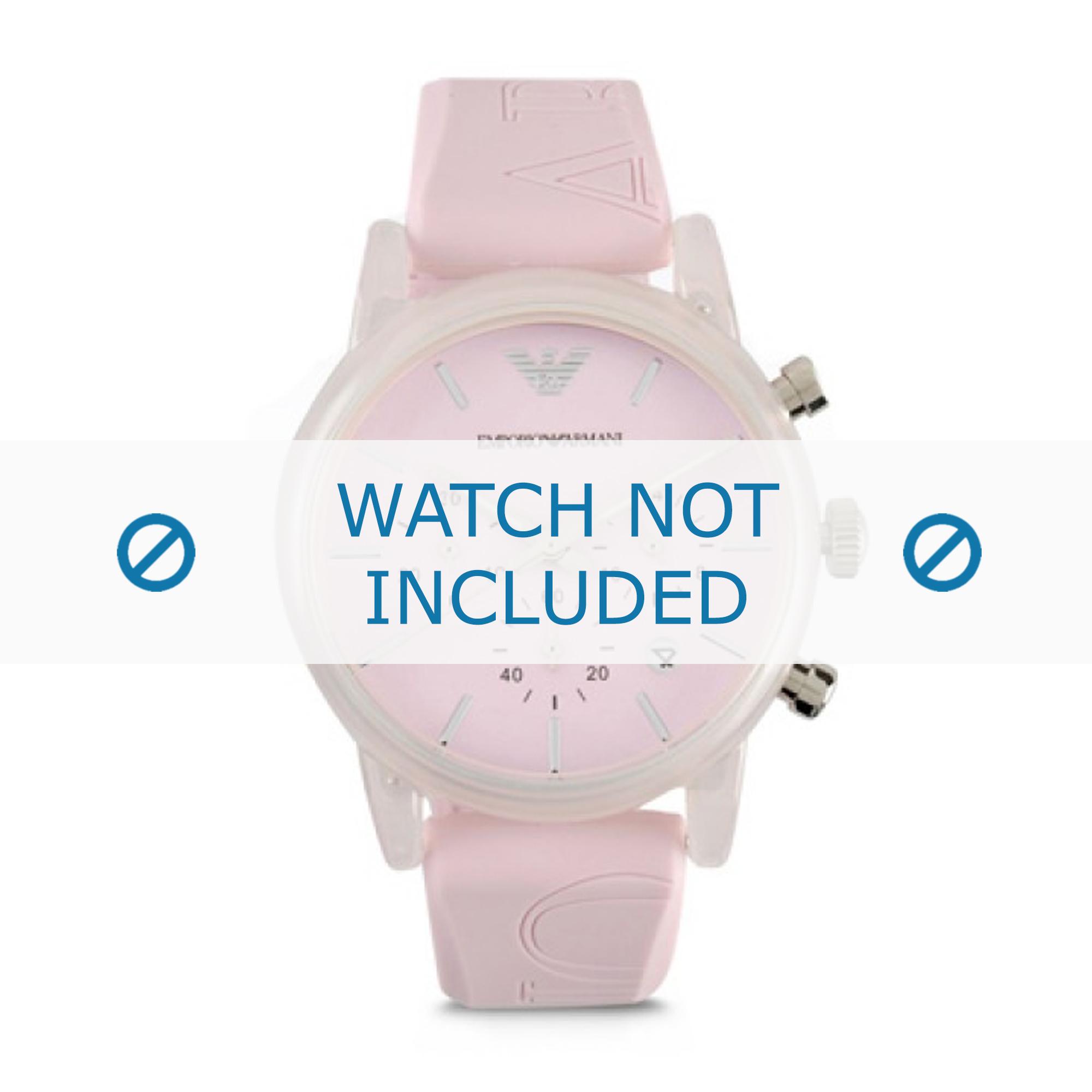 Armani watch strap AR1056 Silicone Pink 20mm