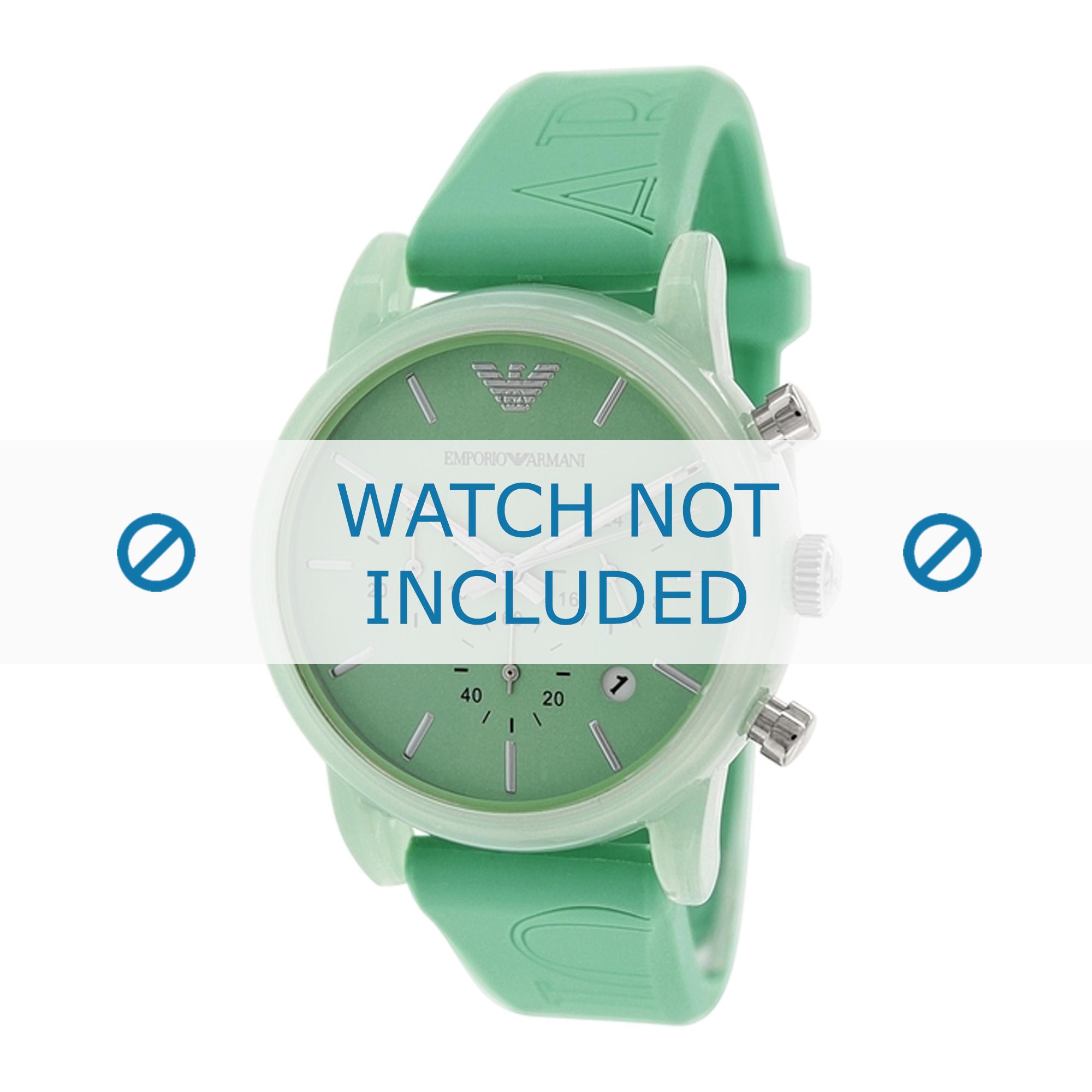 Armani watch strap AR1057 Silicone Green 20mm