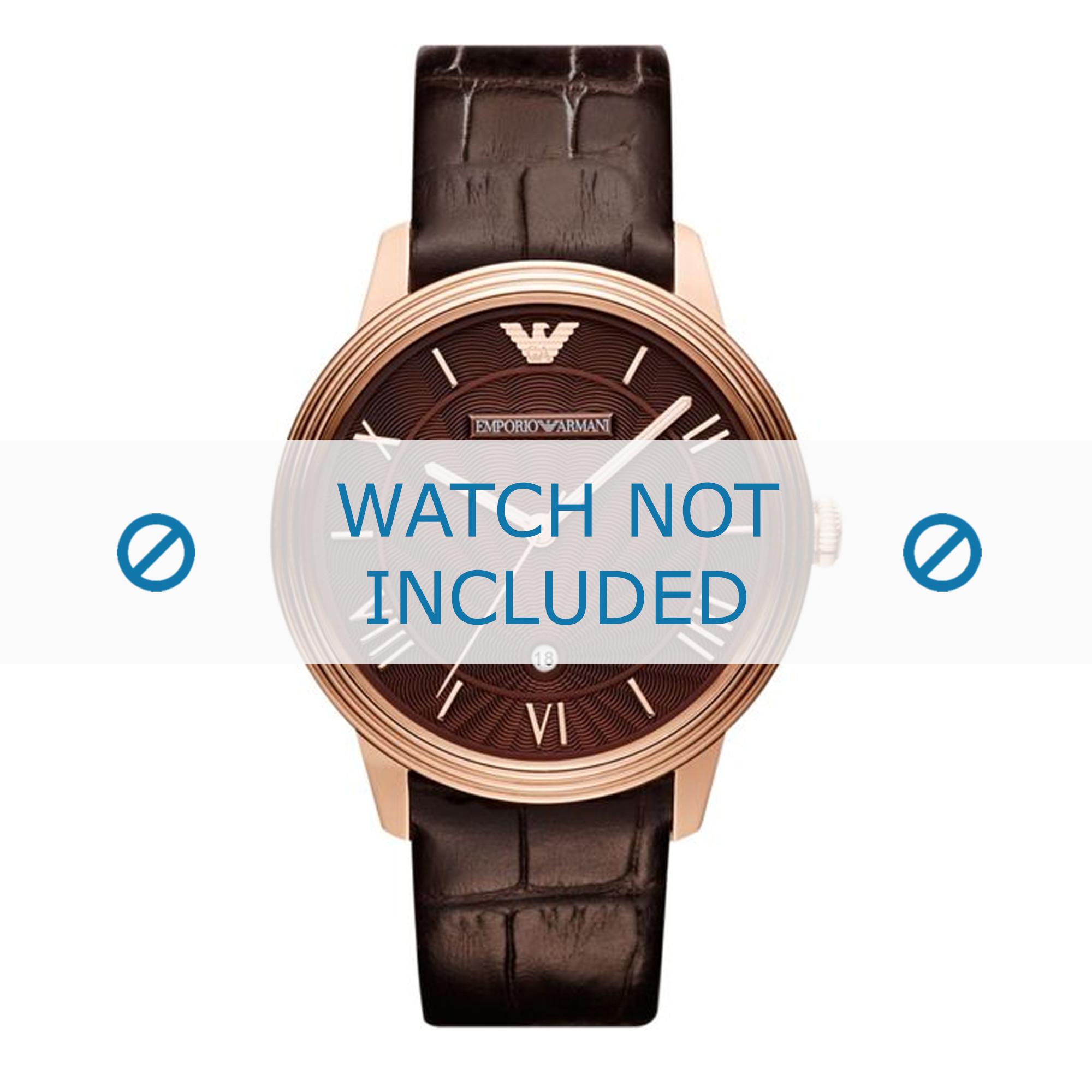 Armani watch strap AR1613 Leather Brown 20mm