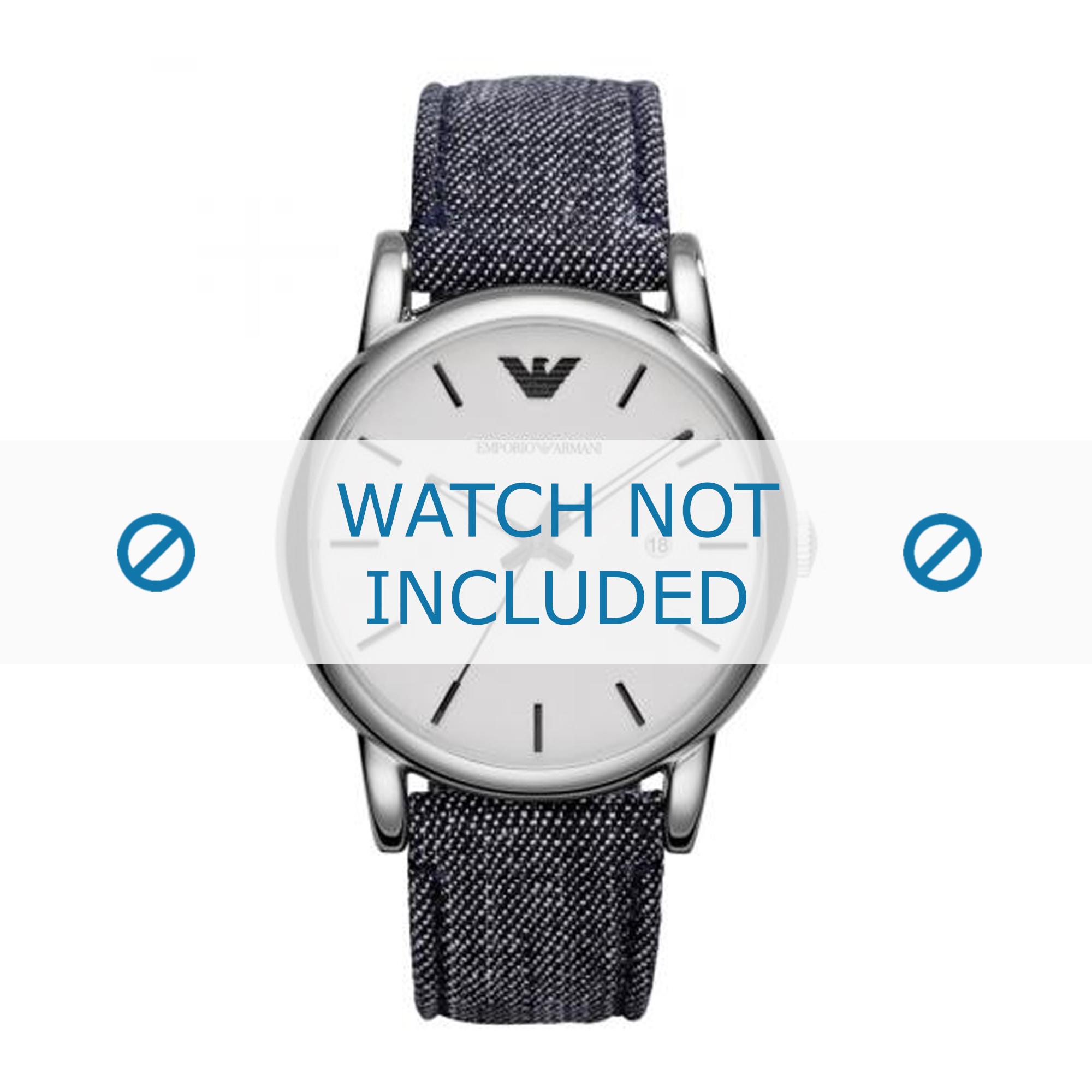 Watch strap Armani AR1696 Leather Blue 20mm