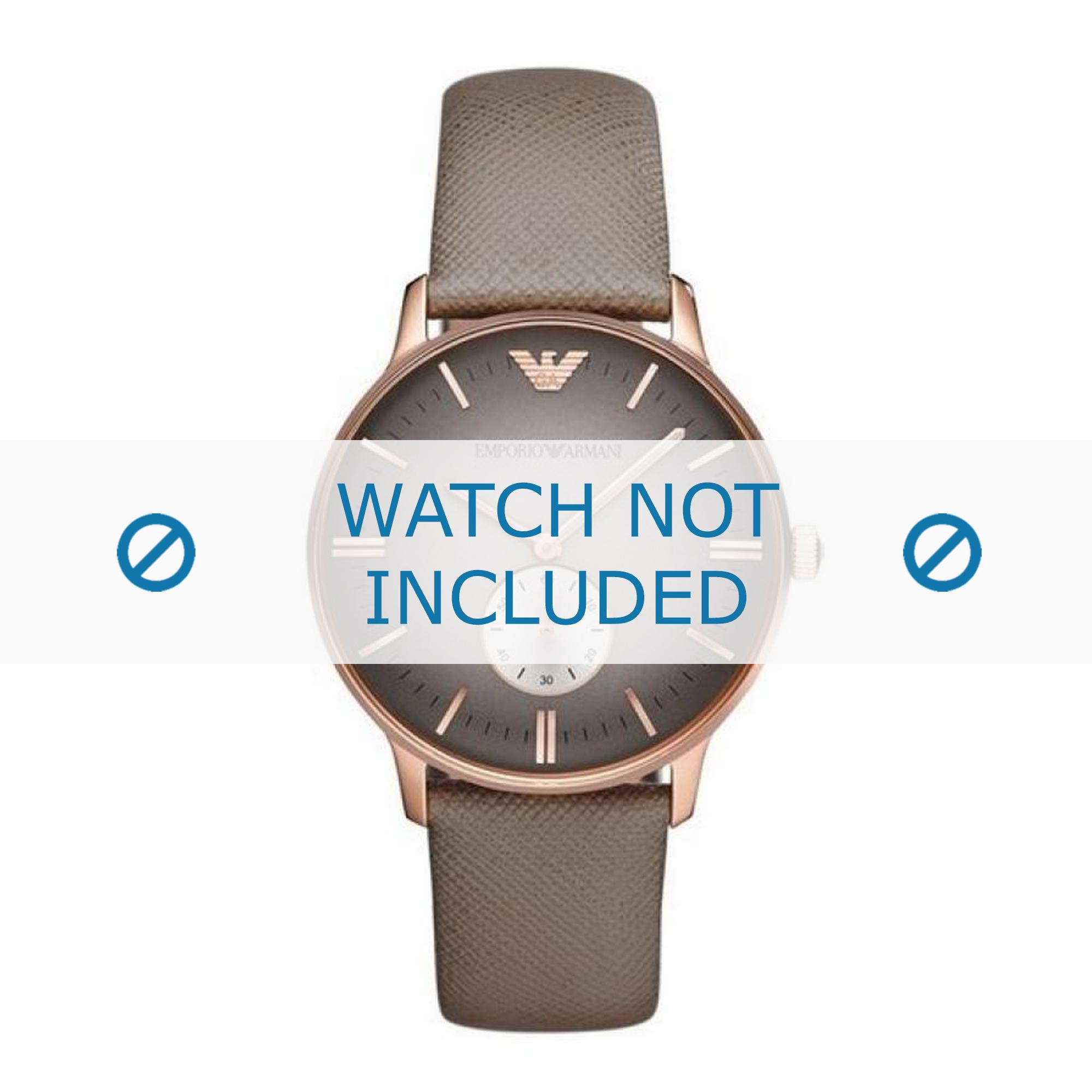 Watch strap Armani AR1723 Leather Taupe 20mm