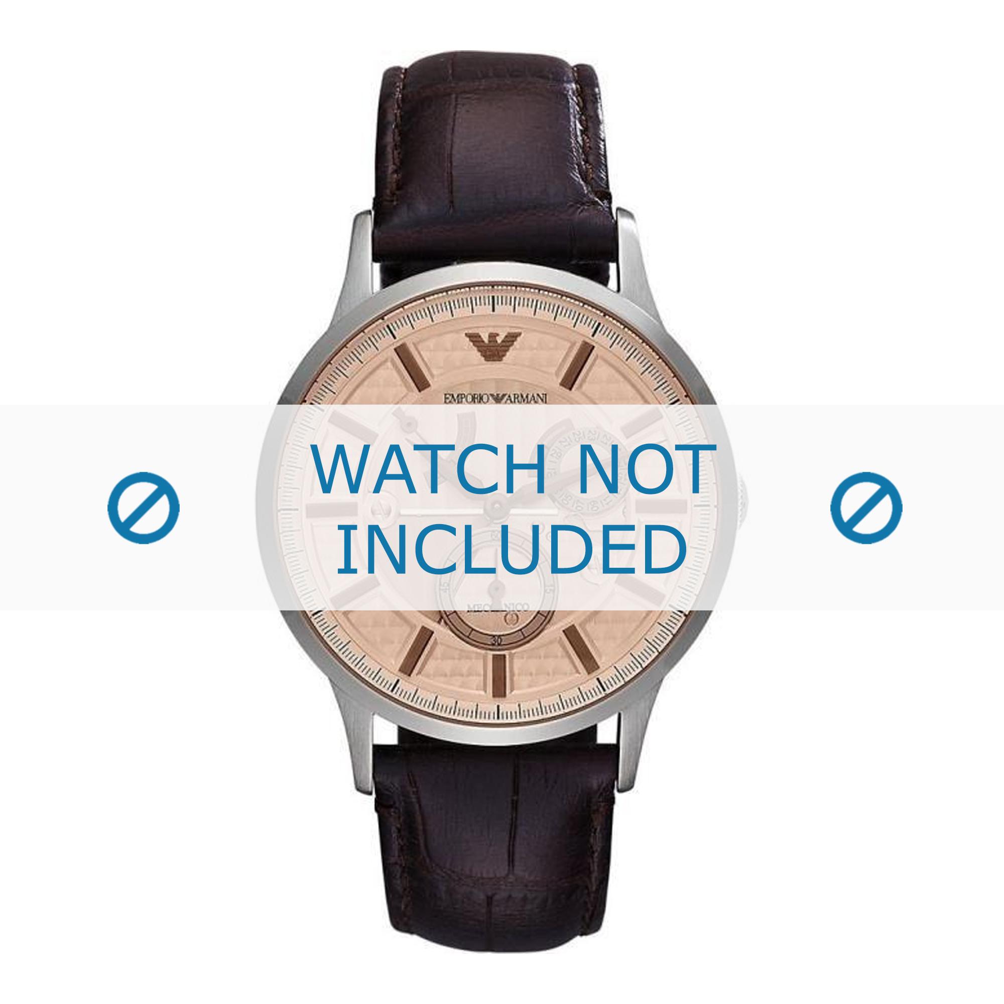 Watch strap Armani AR4665 Leather Brown 20mm