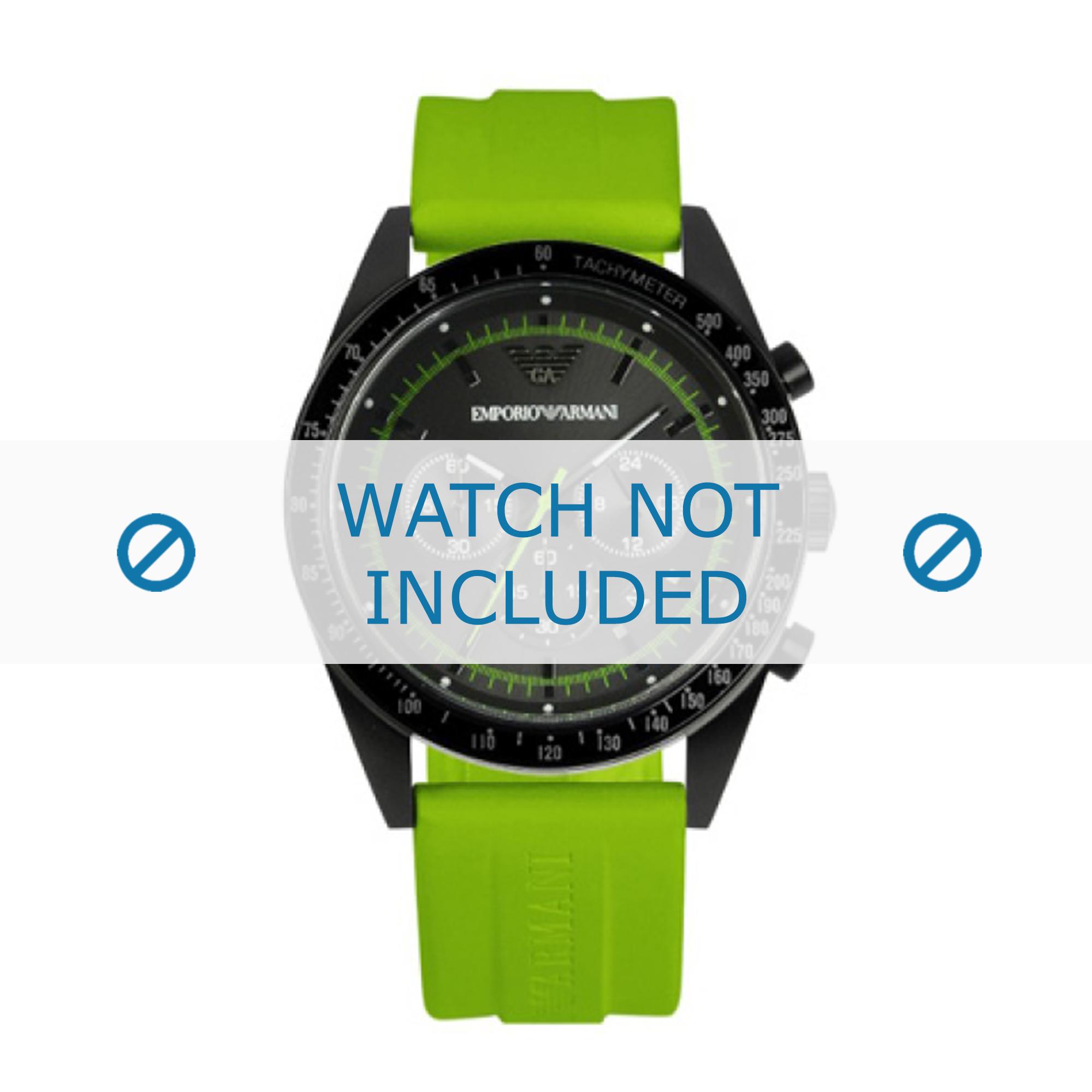 Armani watch strap AR6115 Silicone Green 23mm