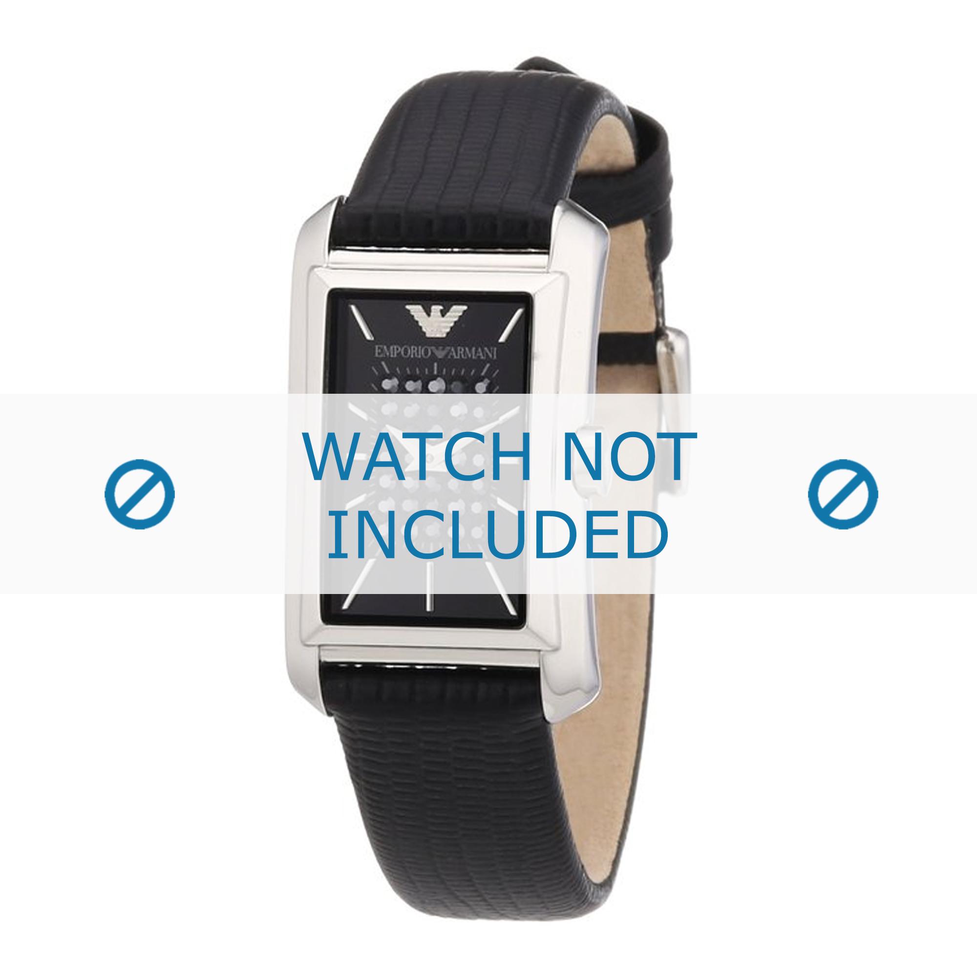 Armani watch strap AR7313 Leather Black 16mm