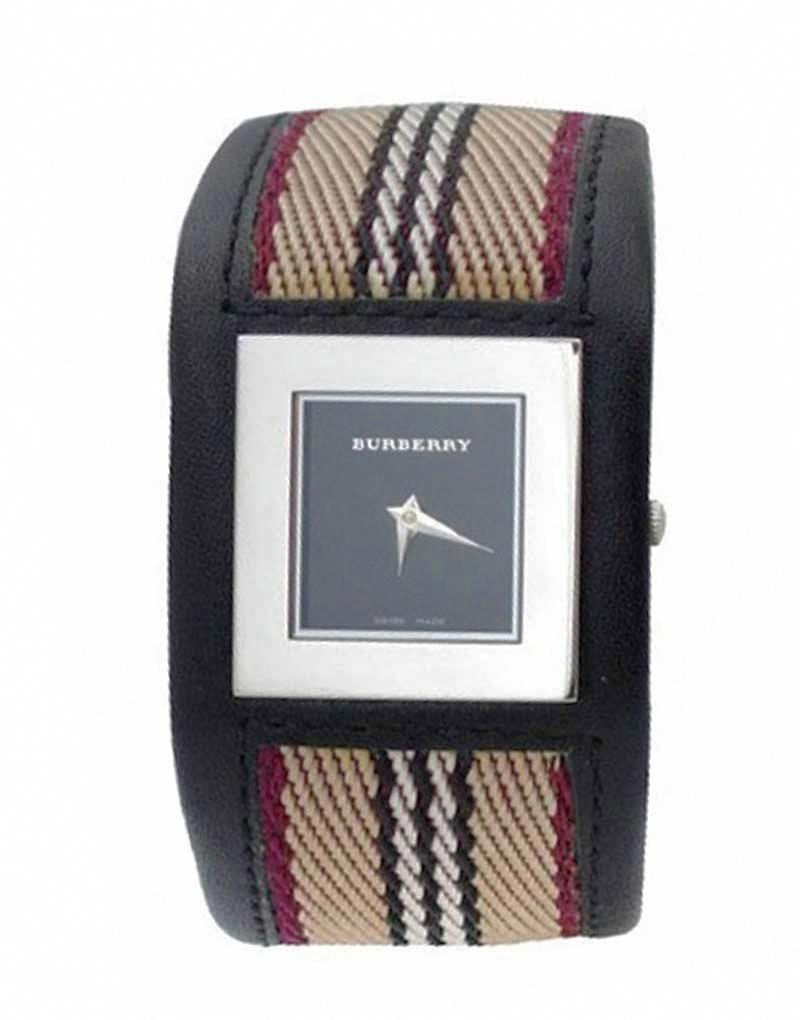 Watch strap Burberry BU4004 Leather Black 30mm