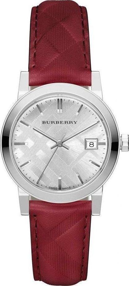 Watch strap Burberry BU9152 Leather Red 18mm