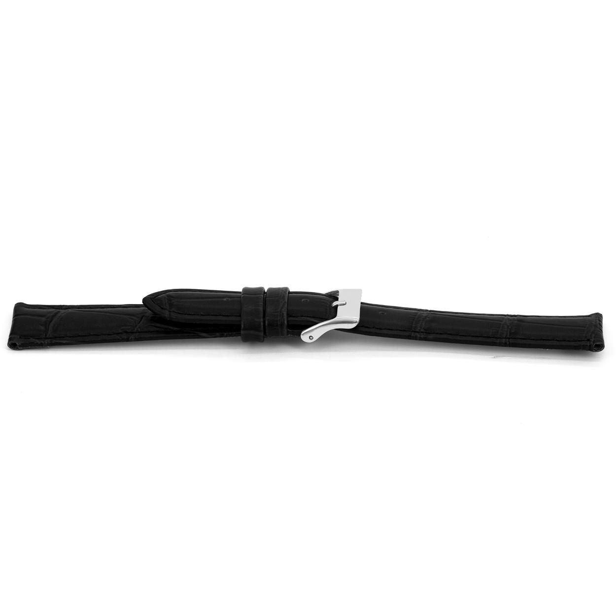 Watch strap Universal D015 Leather Black 14mm