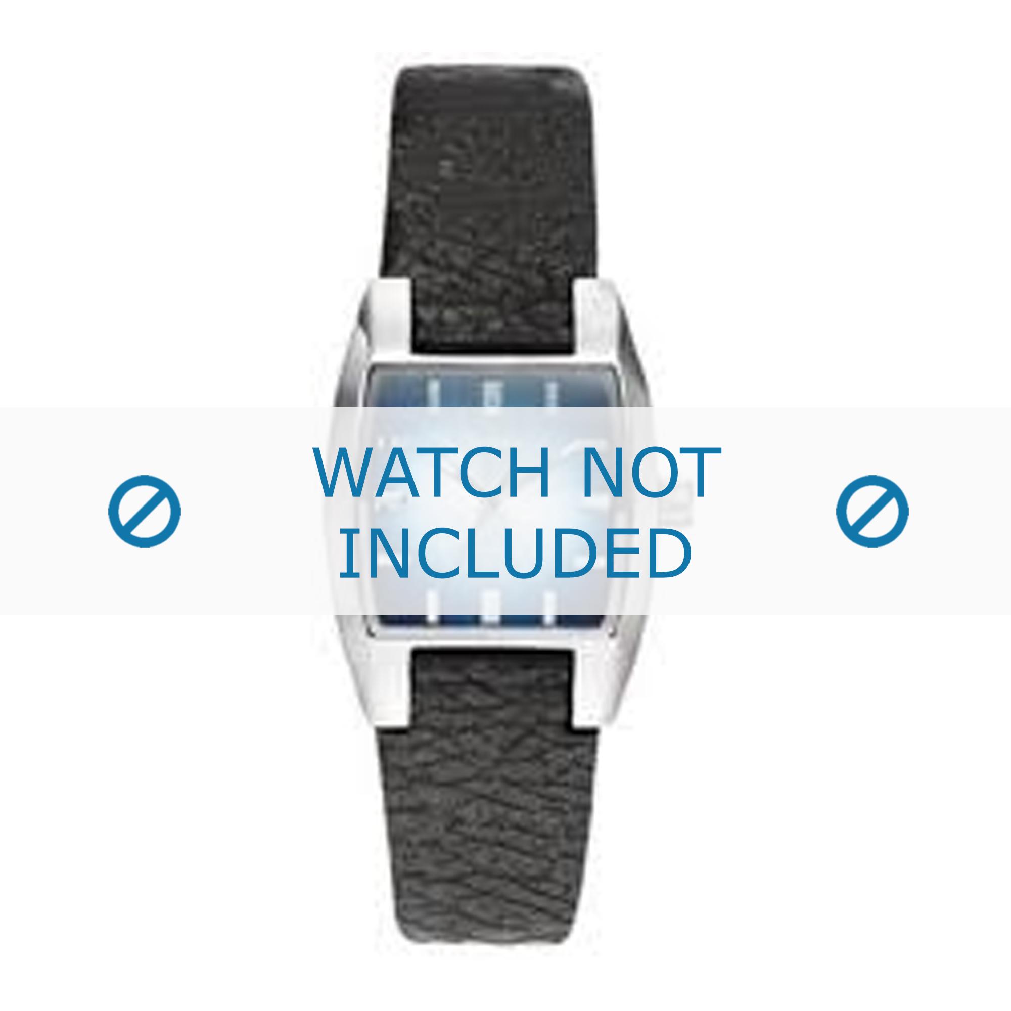 Watch strap Diesel DZ1033 Leather Black 13mm