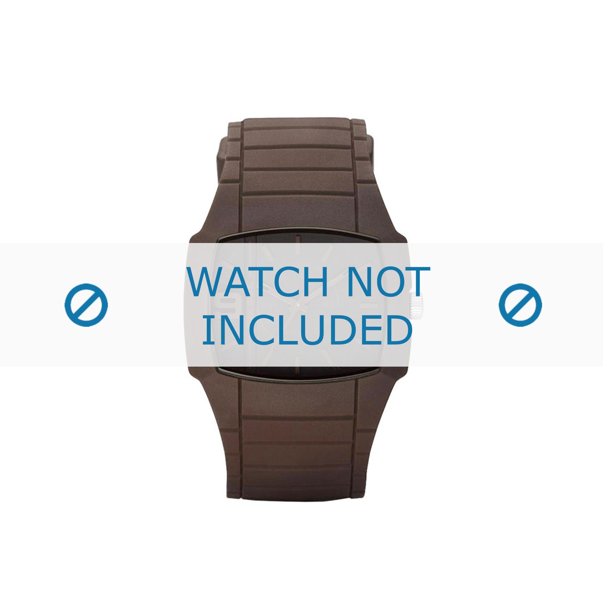 Diesel watch strap DZ1386 Rubber / plastic Brown 28mm