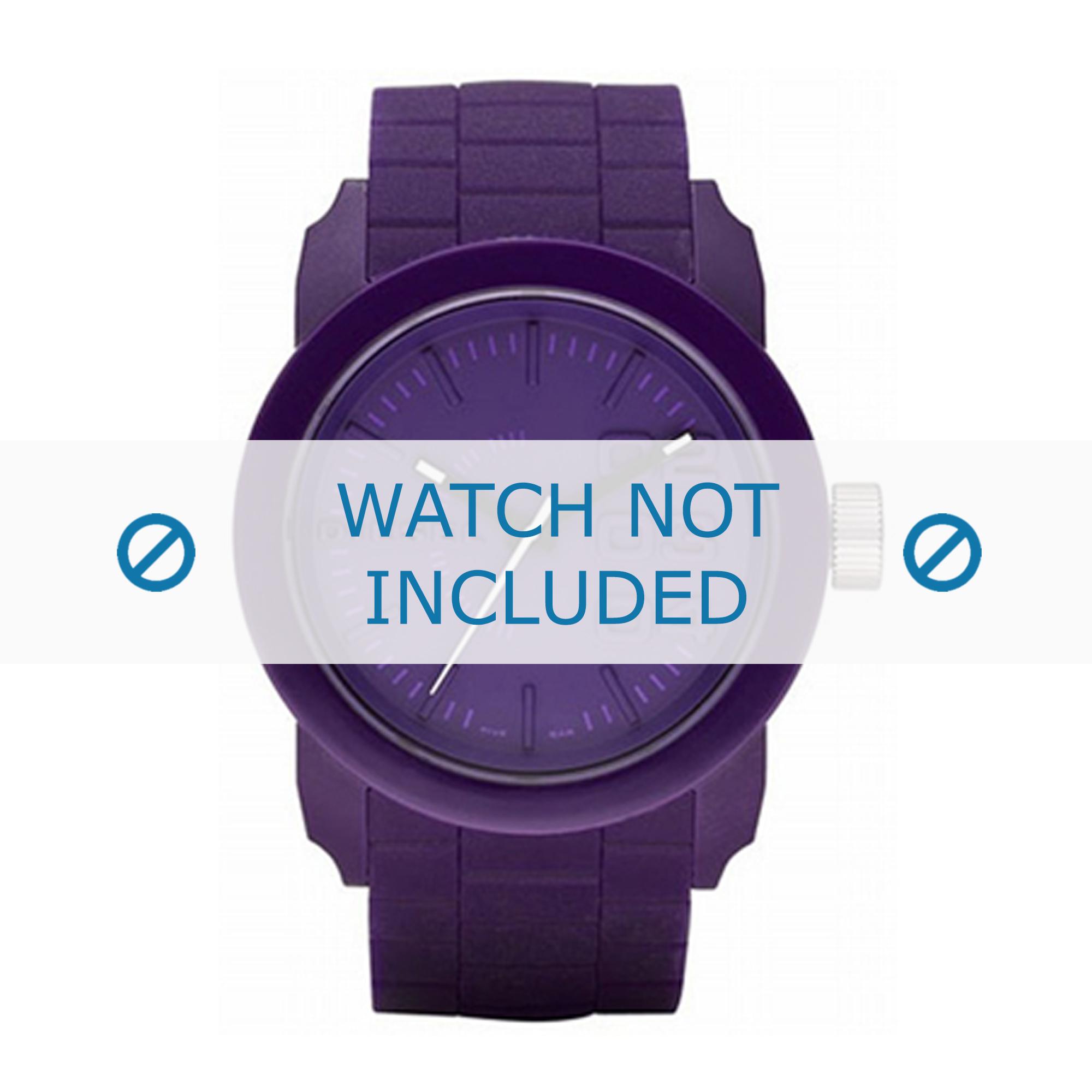 Watch strap Diesel DZ1438 Silicone Purple 24mm