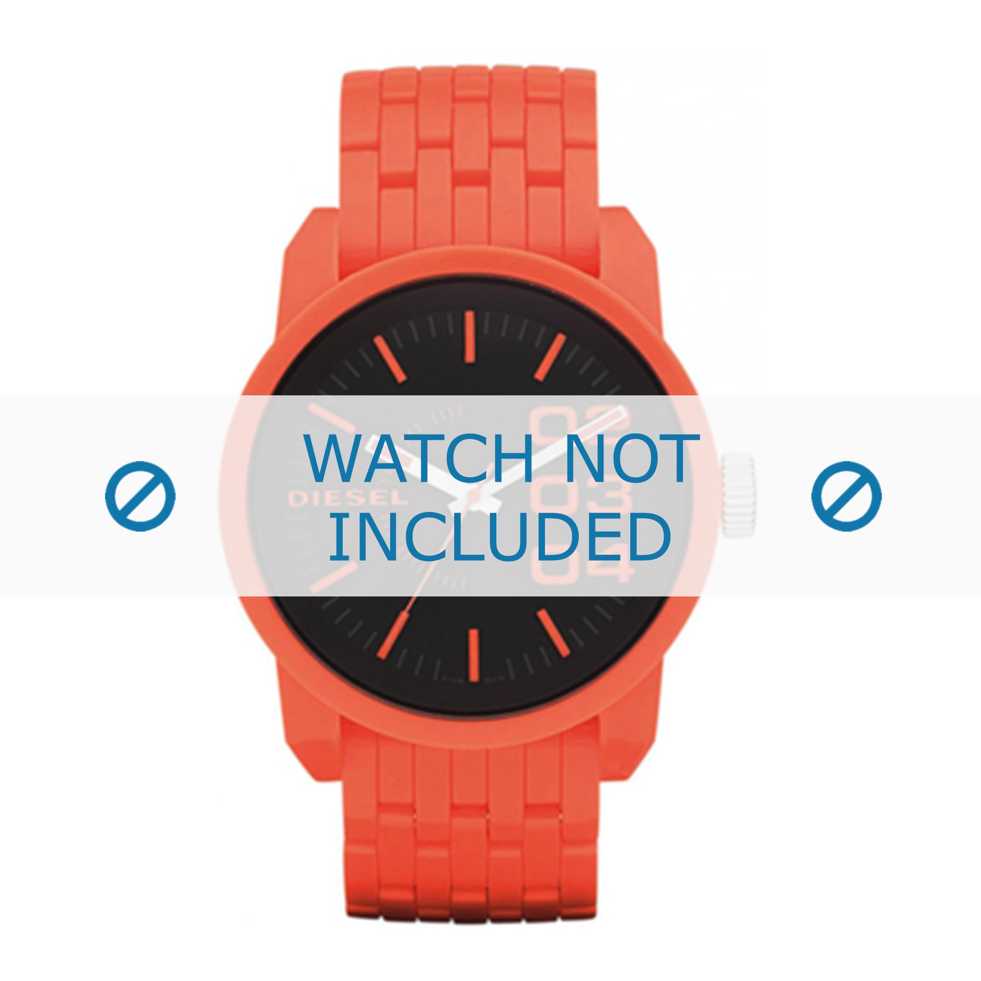 Watch strap Diesel DZ1521 Plastic Orange 28mm