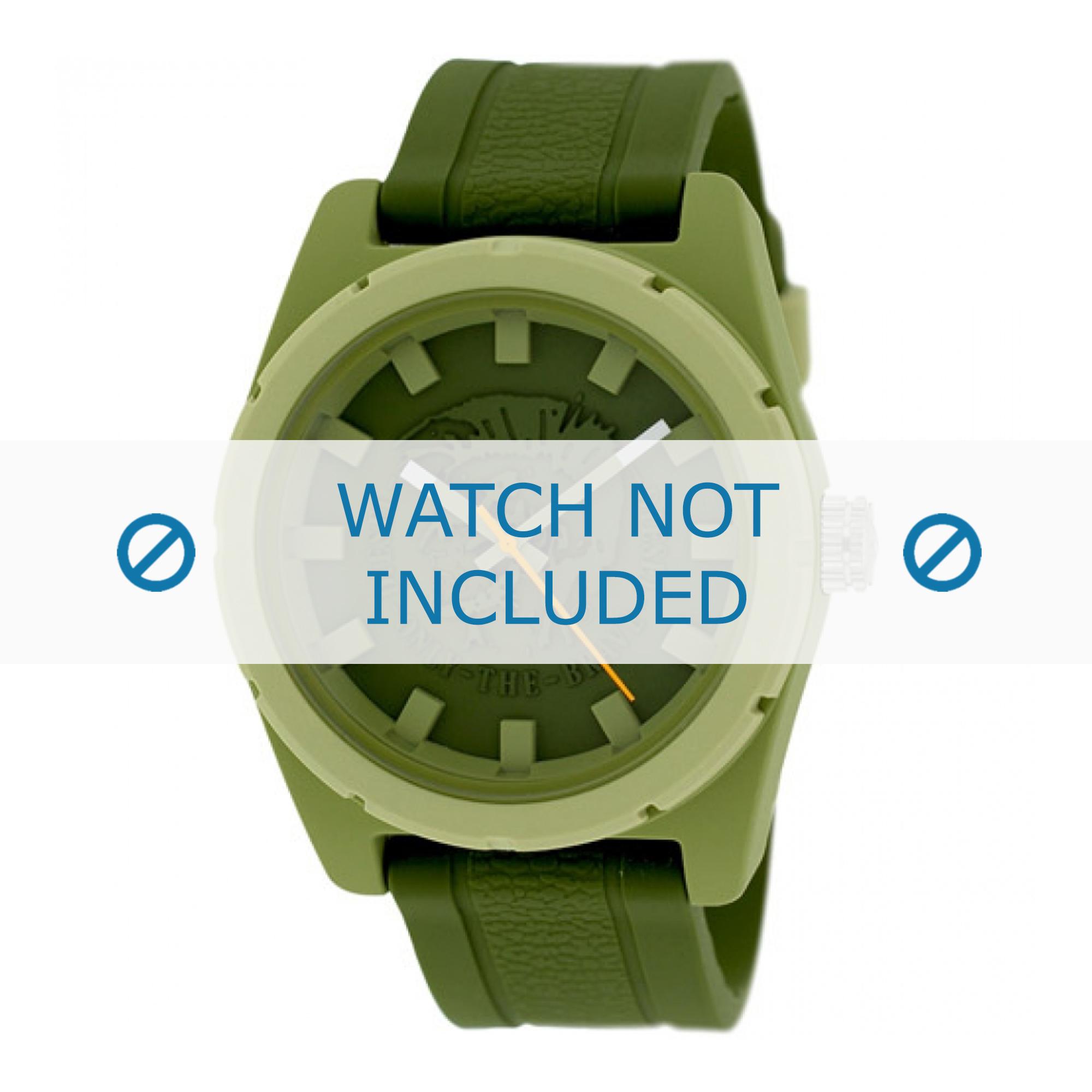 Watch strap Diesel DZ1594 Silicone Green 24mm