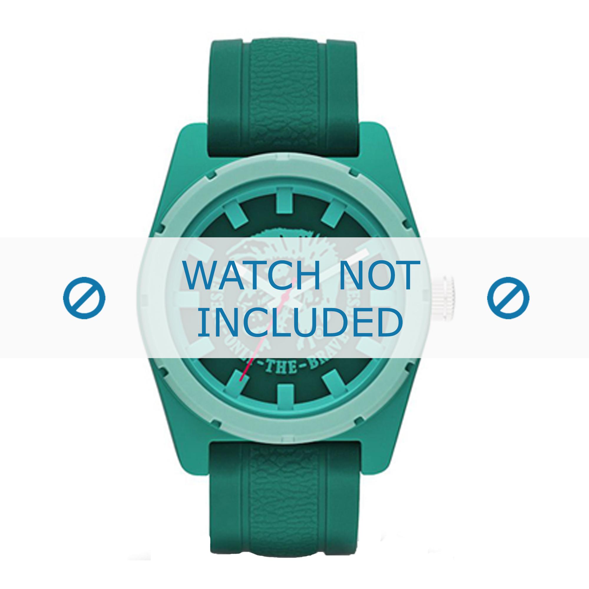 Diesel watch strap DZ1625 Silicone Green 24mm