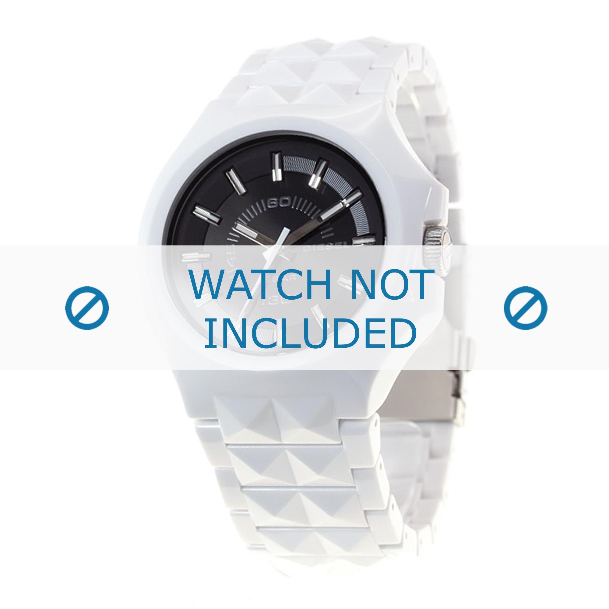 Diesel watch strap DZ1645 Plastic White 26mm