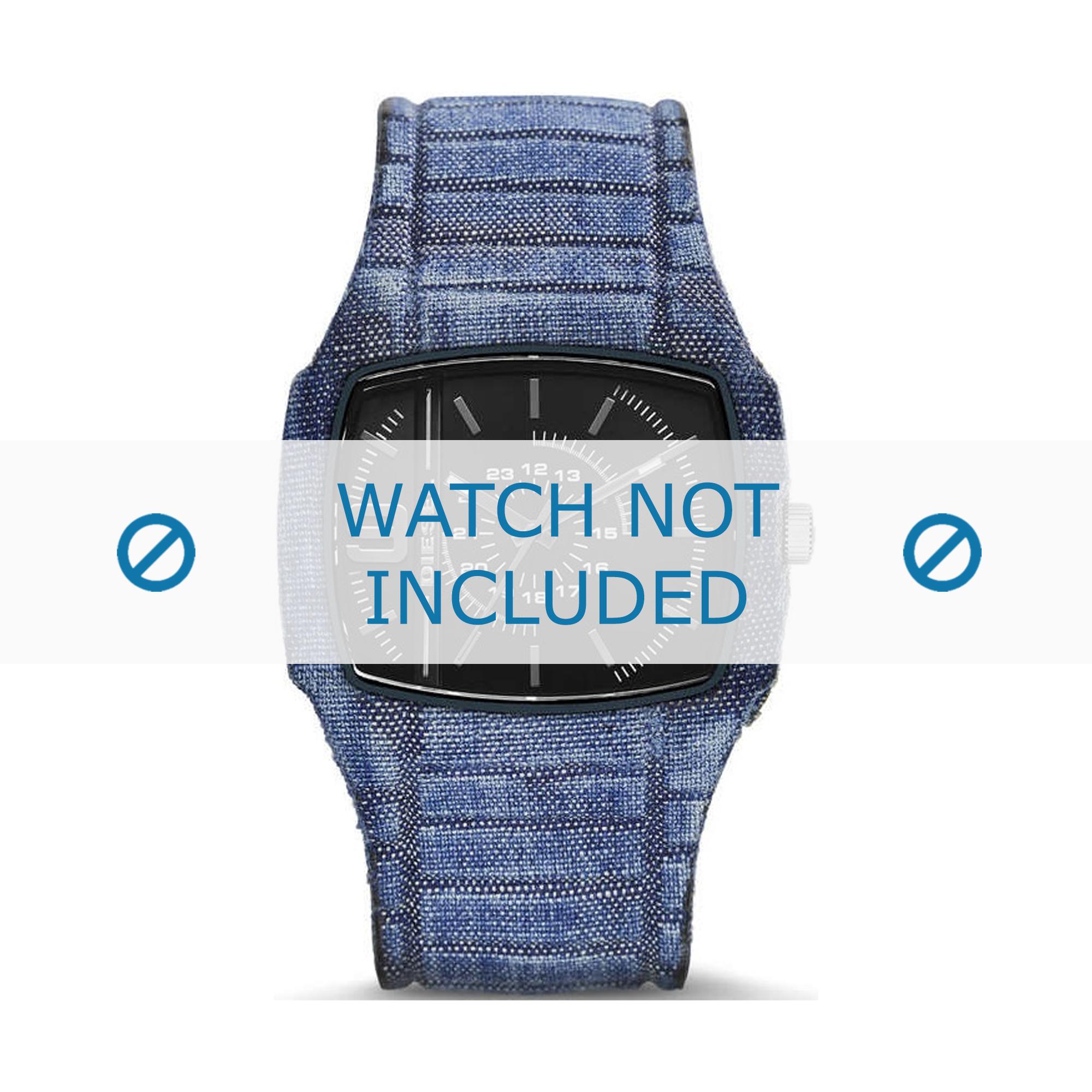 Diesel watch strap DZ1669 Silicone Blue 28mm