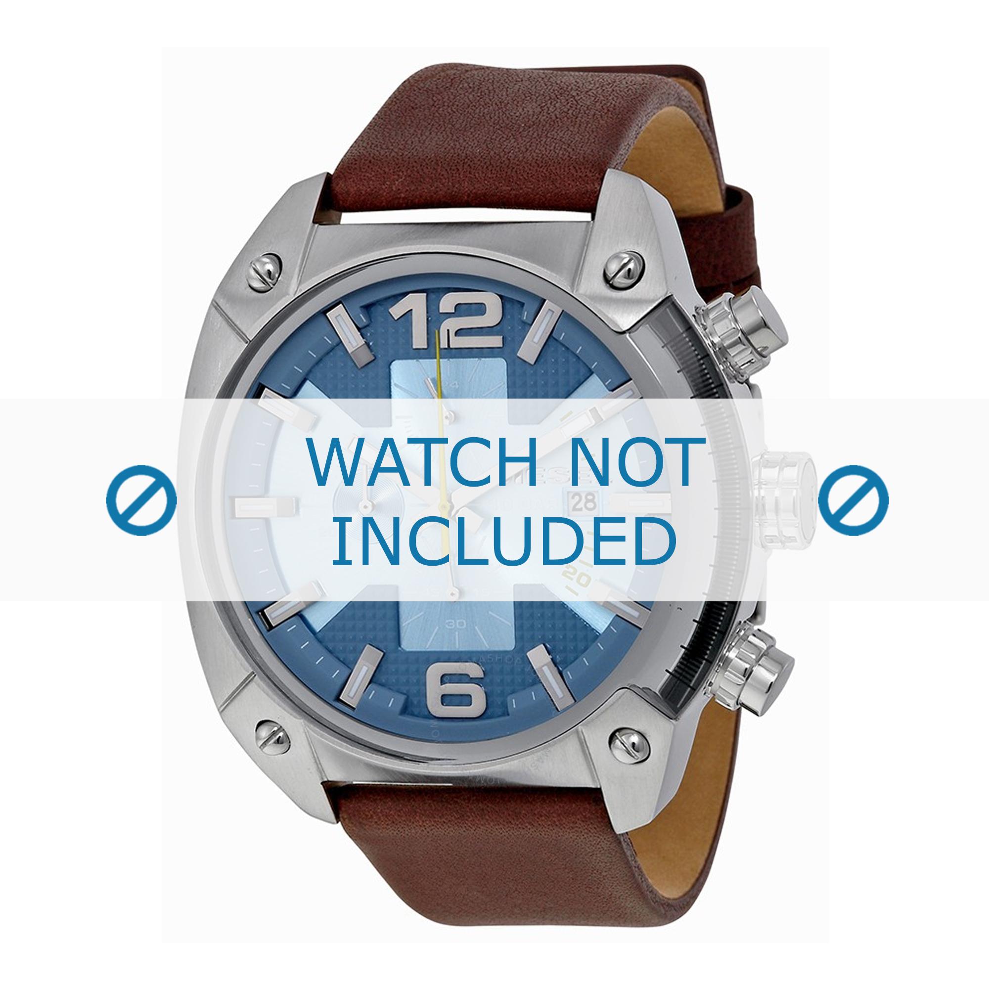 Watch strap Diesel DZ4340 Leather Brown 24mm