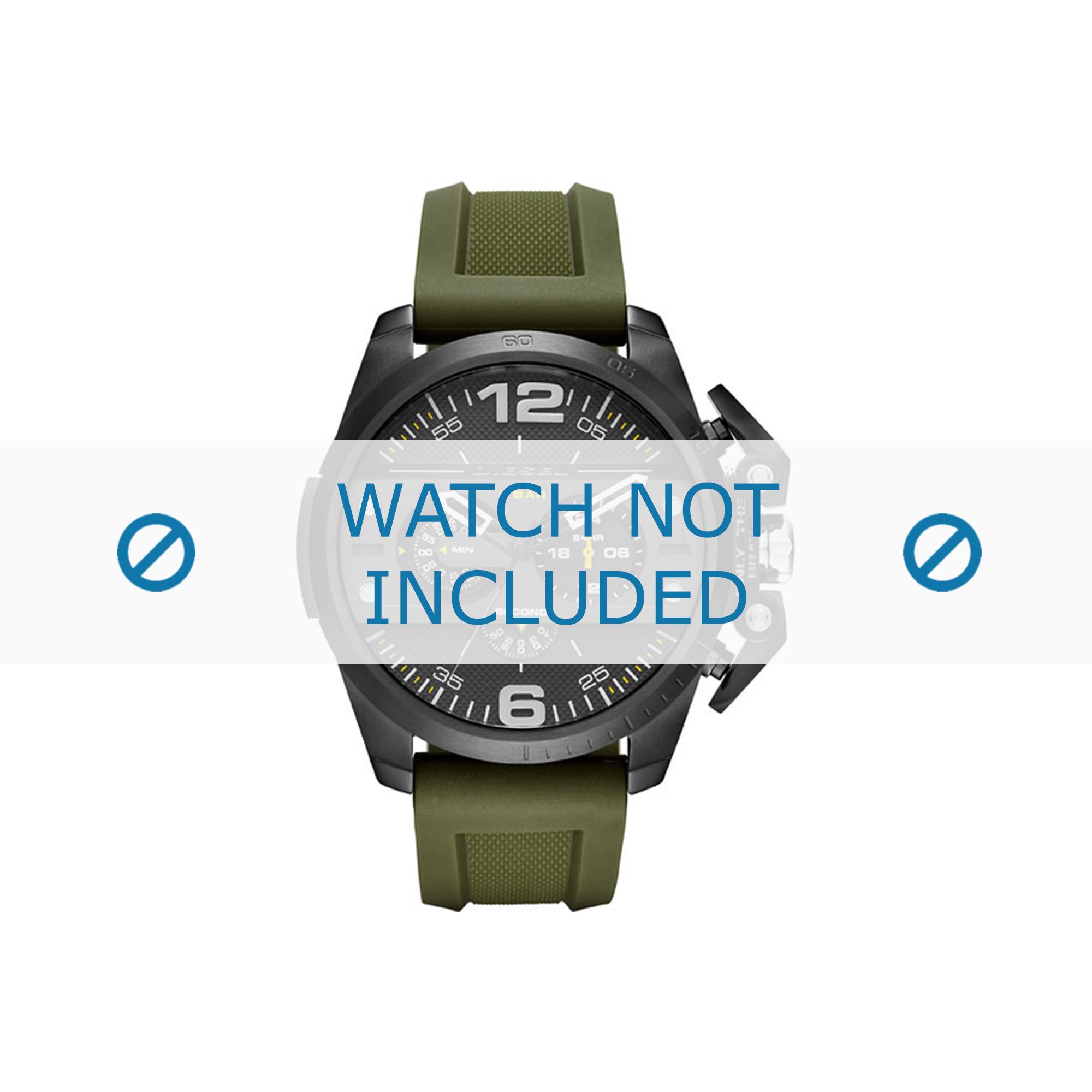 Watch strap Diesel DZ4391 Silicone Olive green 24mm