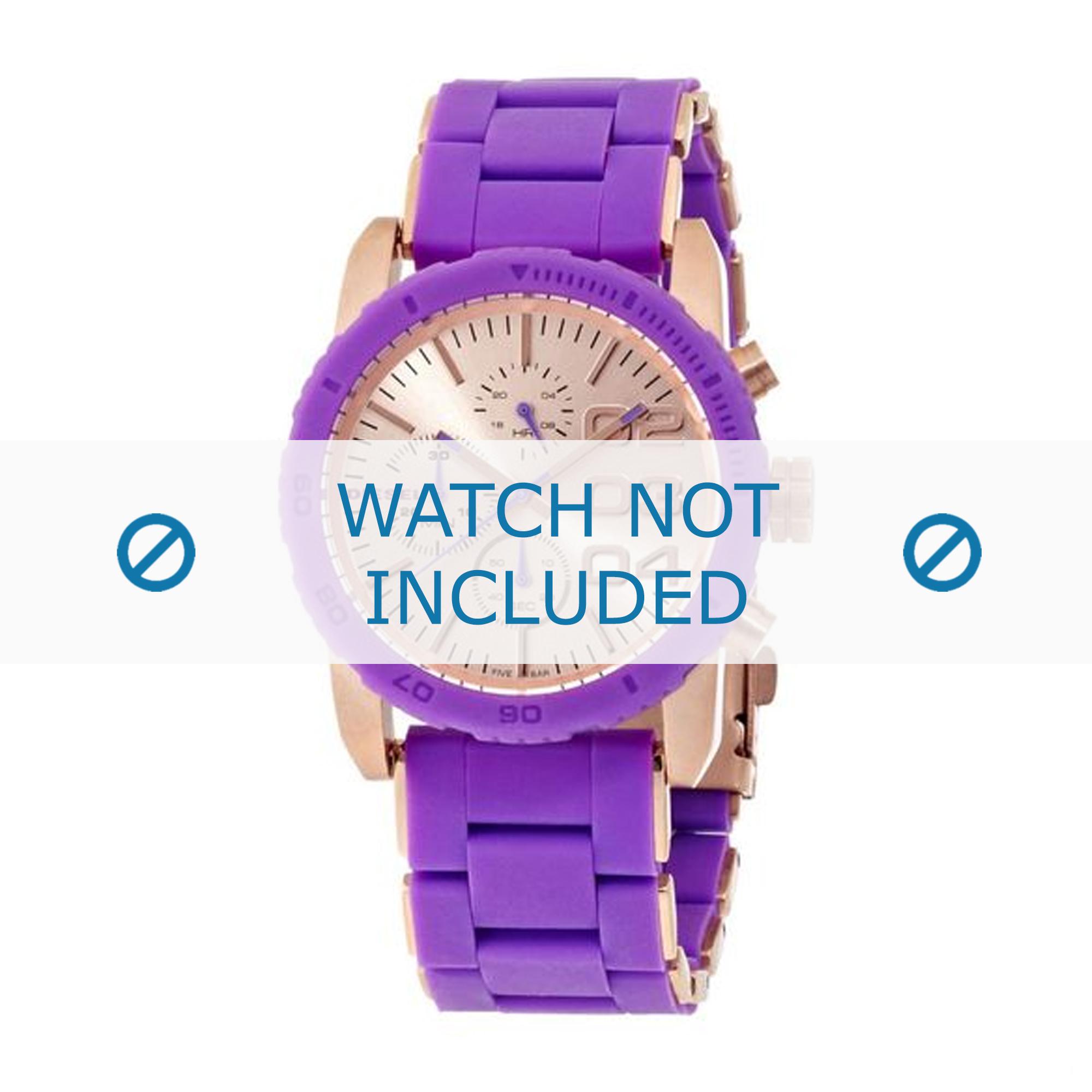 Diesel watch strap DZ5361 Silicone Purple 22mm