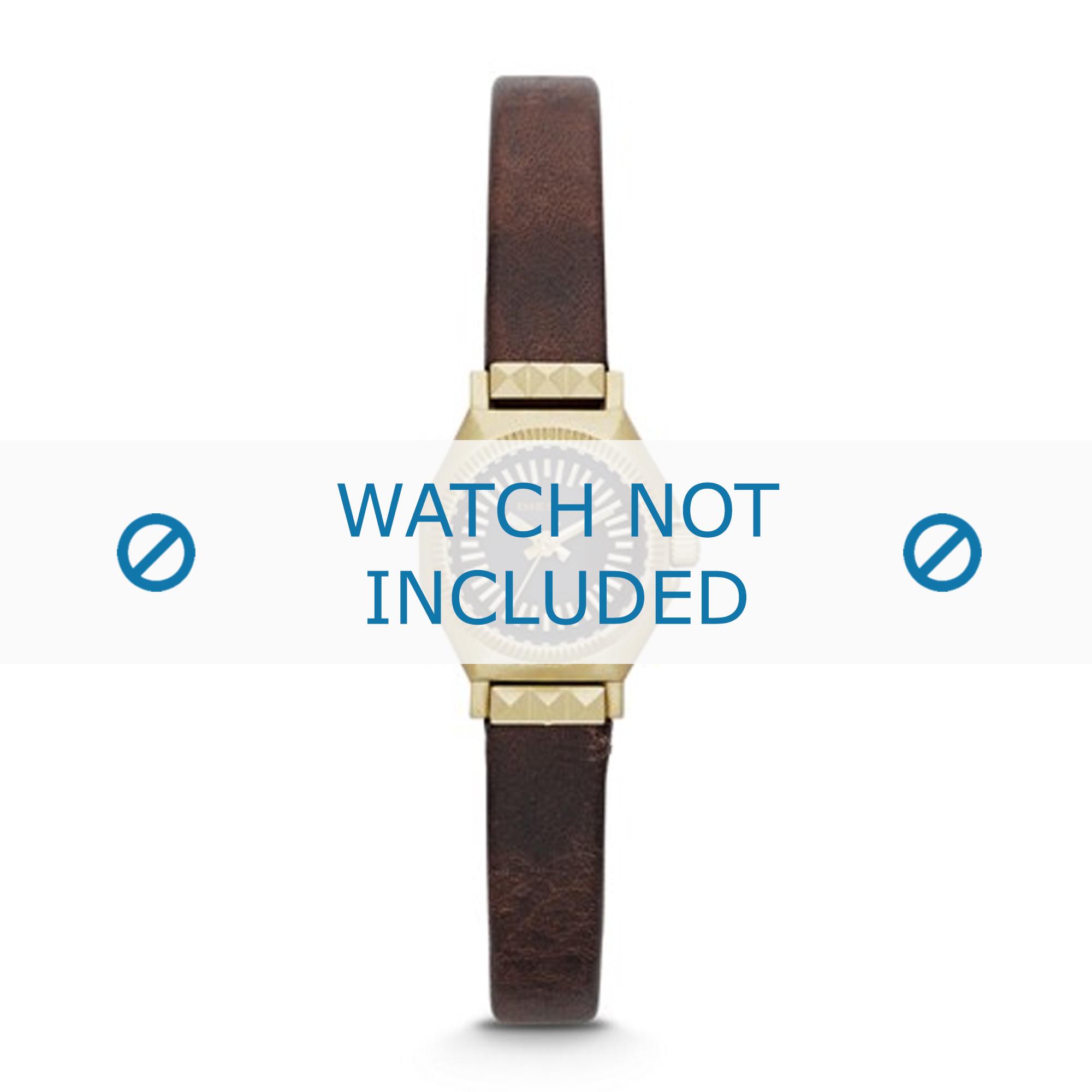 Diesel watch strap DZ5394 Leather Brown 10mm