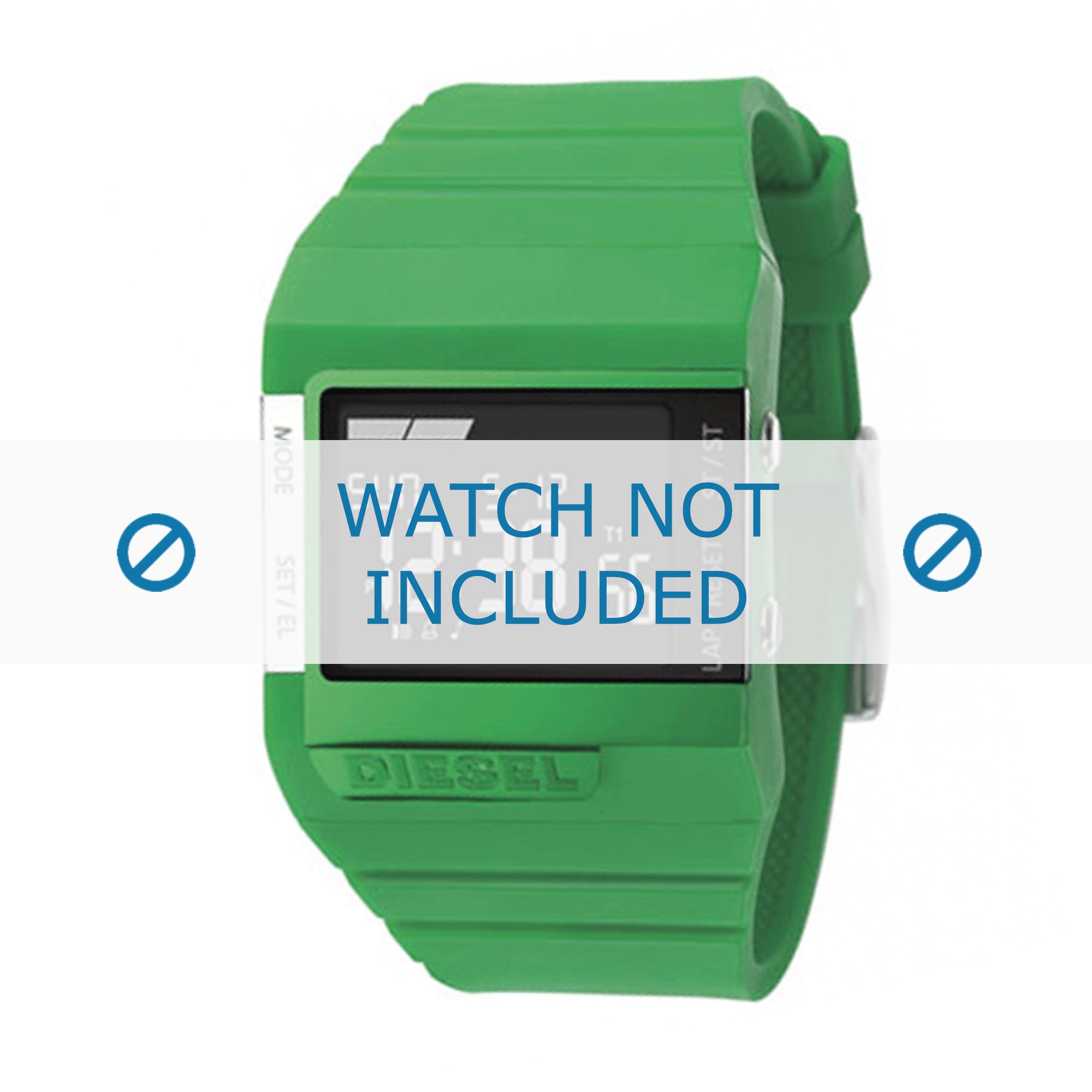 Diesel watch strap DZ7136 Silicone Green 23mm