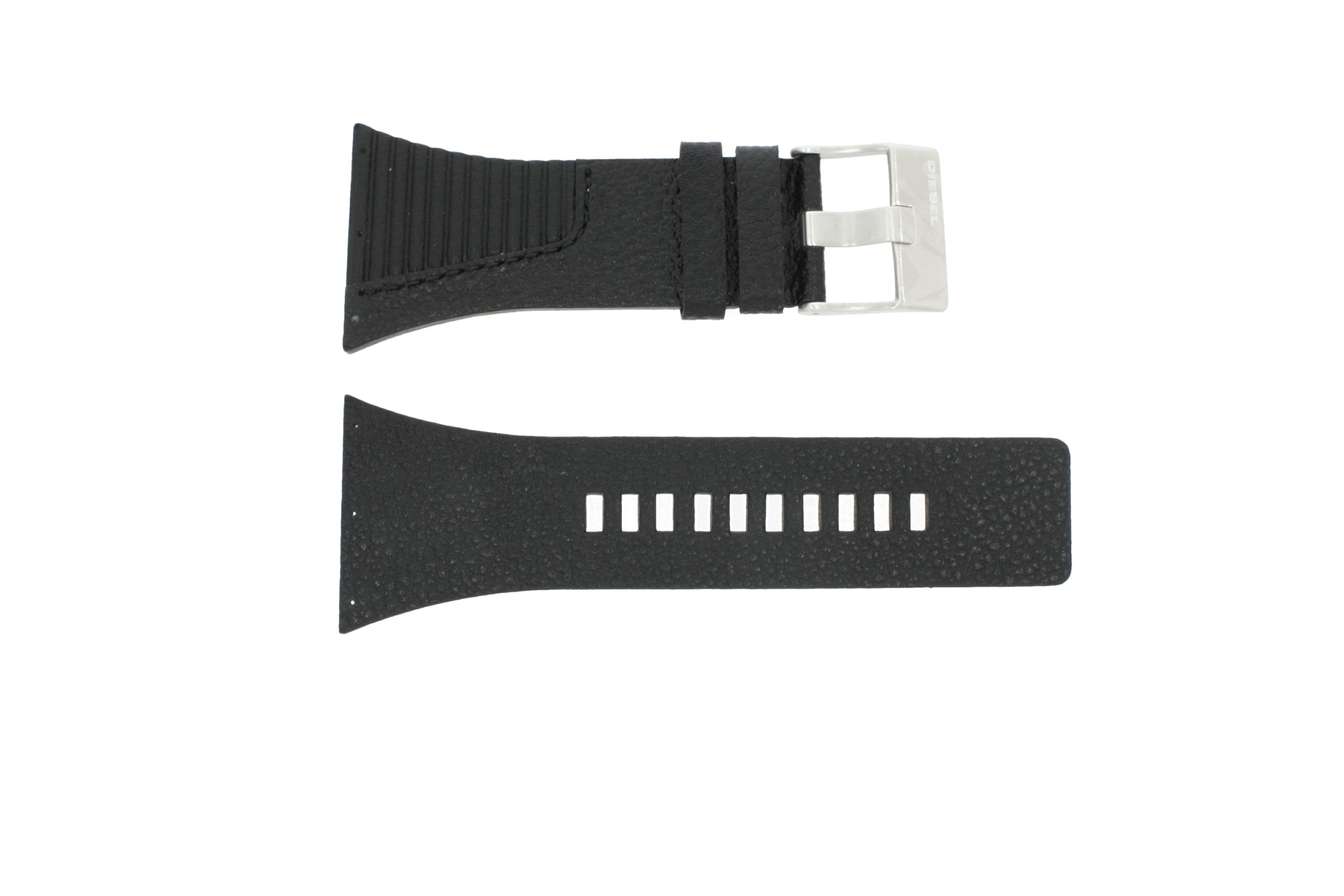 Watch strap Diesel DZ7184 / DZ7180 Leather Black 25mm