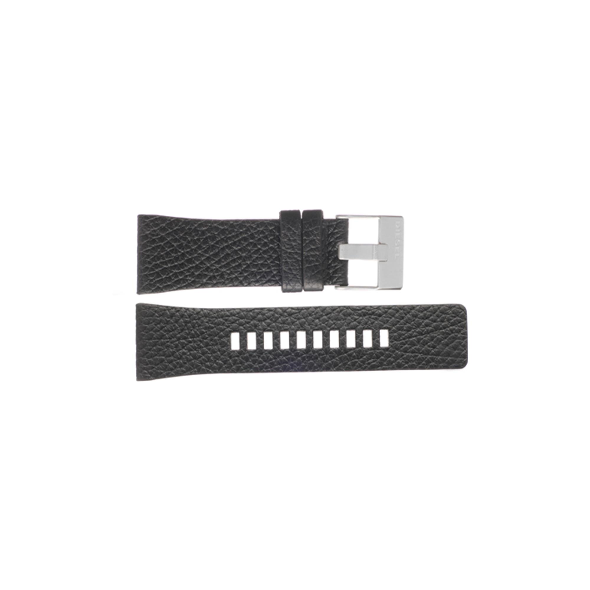 Watch strap Diesel DZ7376 Leather Black 28mm