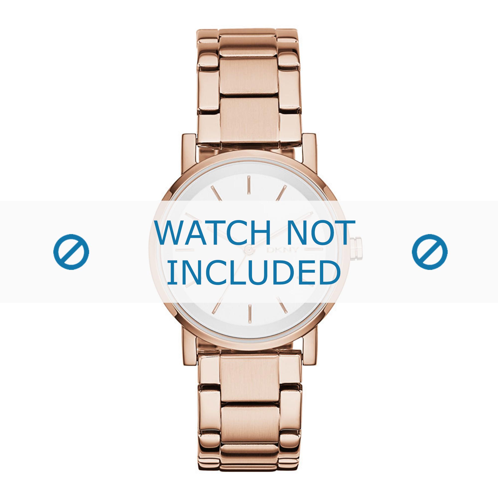 Watch strap DKNY NY2344 Steel Rosé 18mm