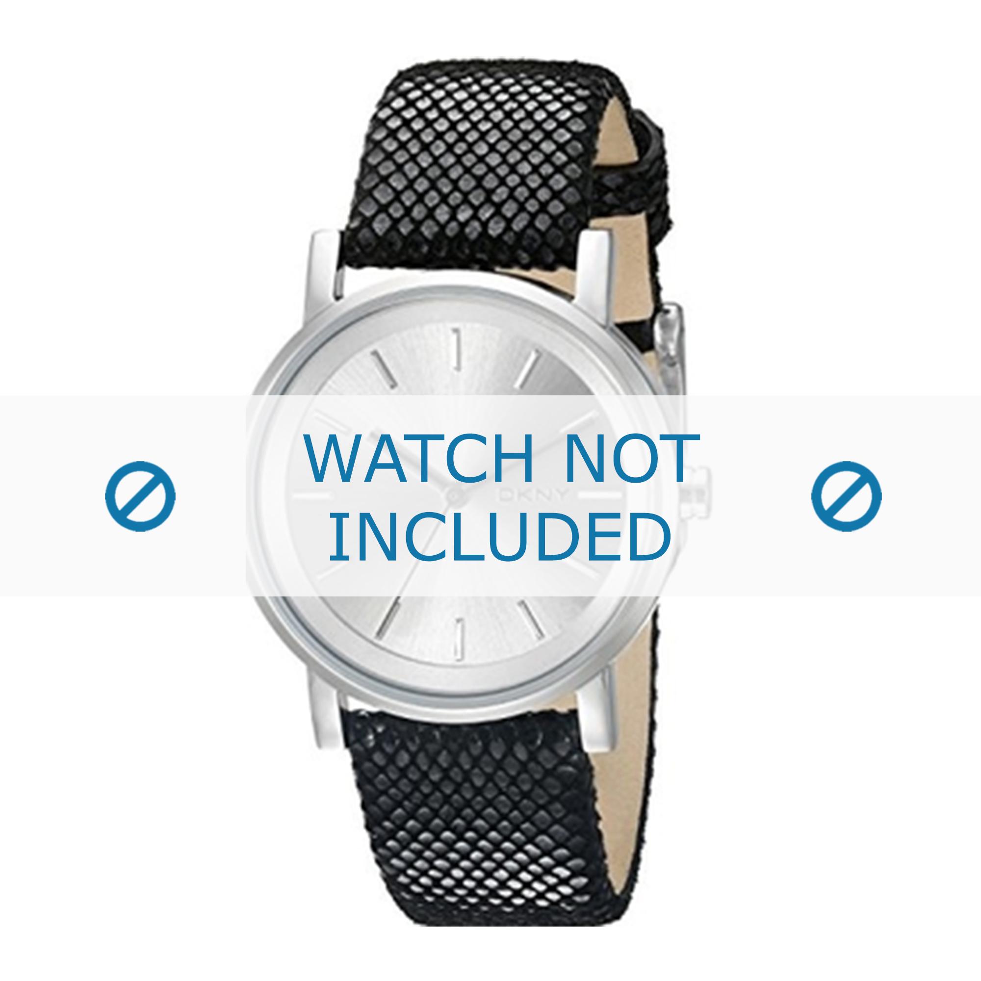 Watch strap DKNY NY2435 Leather Black 18mm