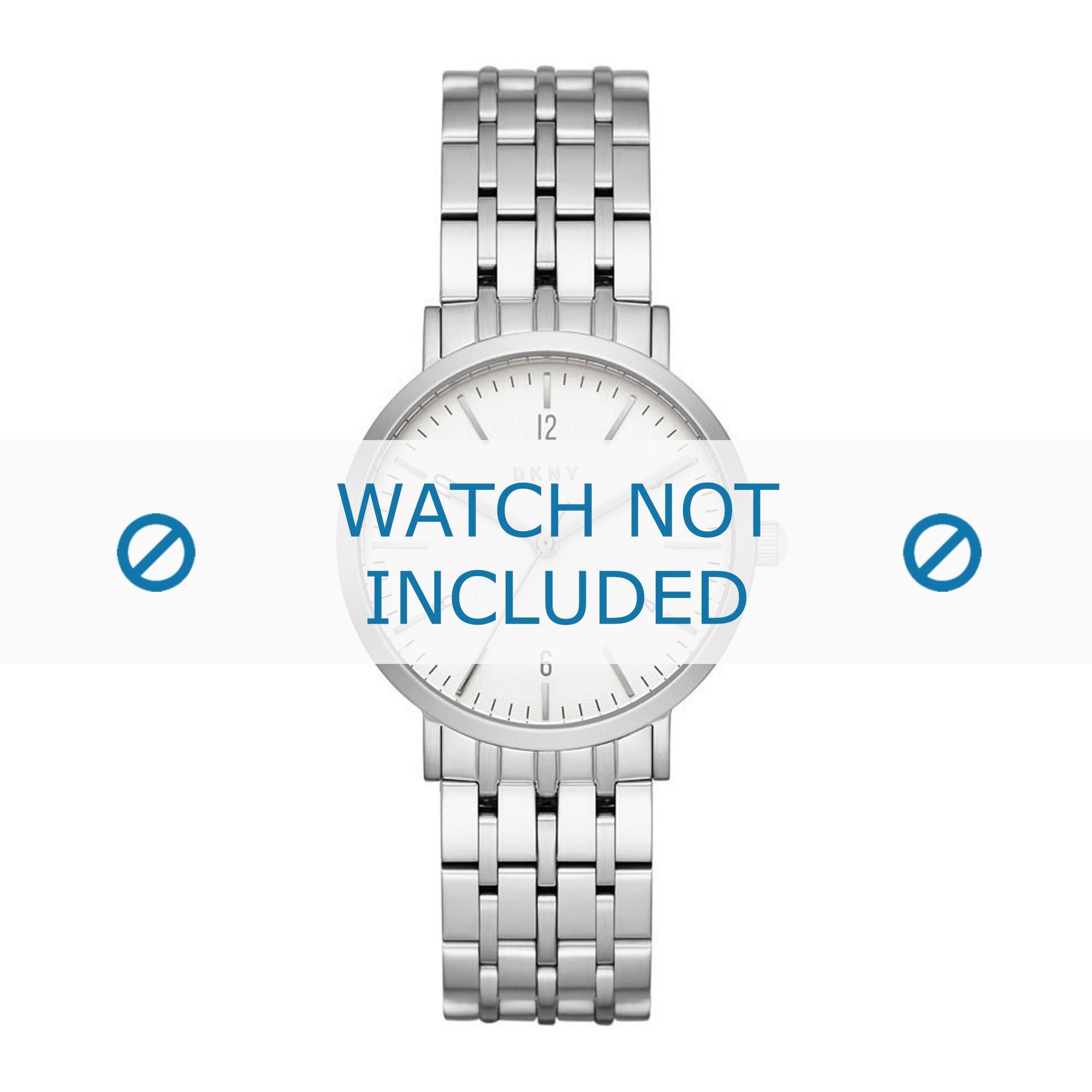 DKNY watch strap NY2502 Metal Silver 18mm