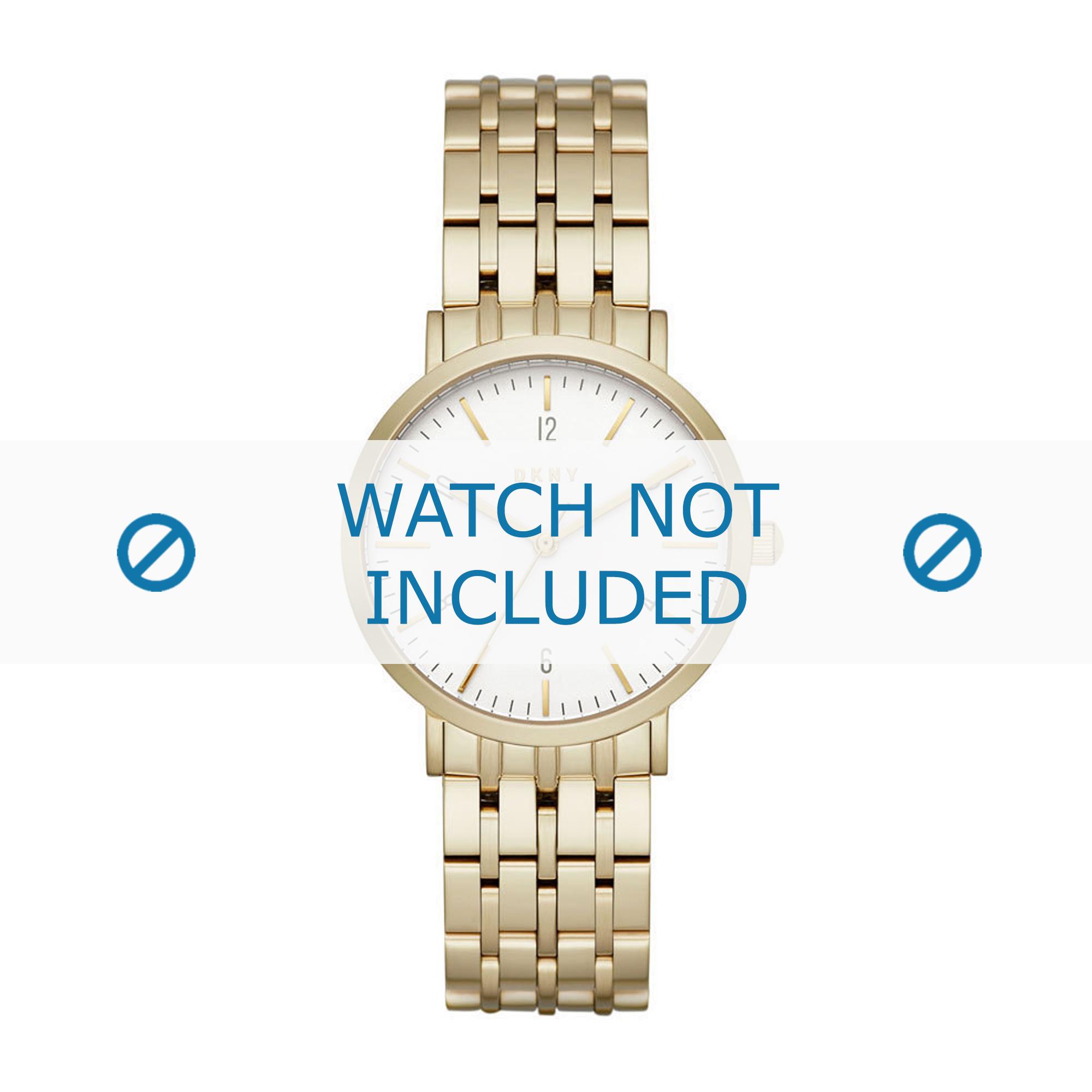 DKNY watch strap NY2503 Metal Gold 18mm