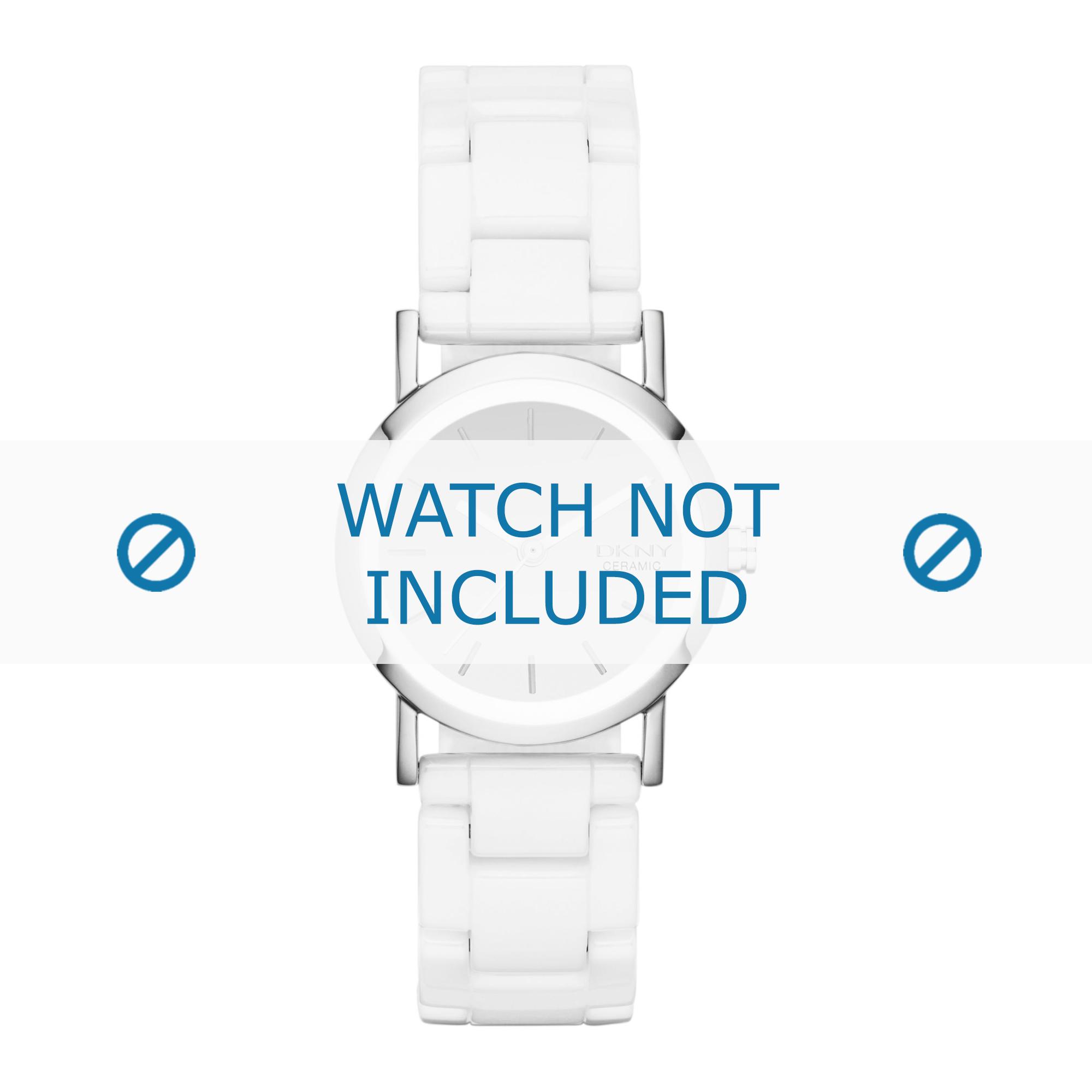 Watch strap DKNY NY8895 Ceramics White 16mm