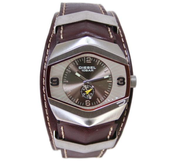 Watch strap Diesel DZ4072 Leather Brown 26mm