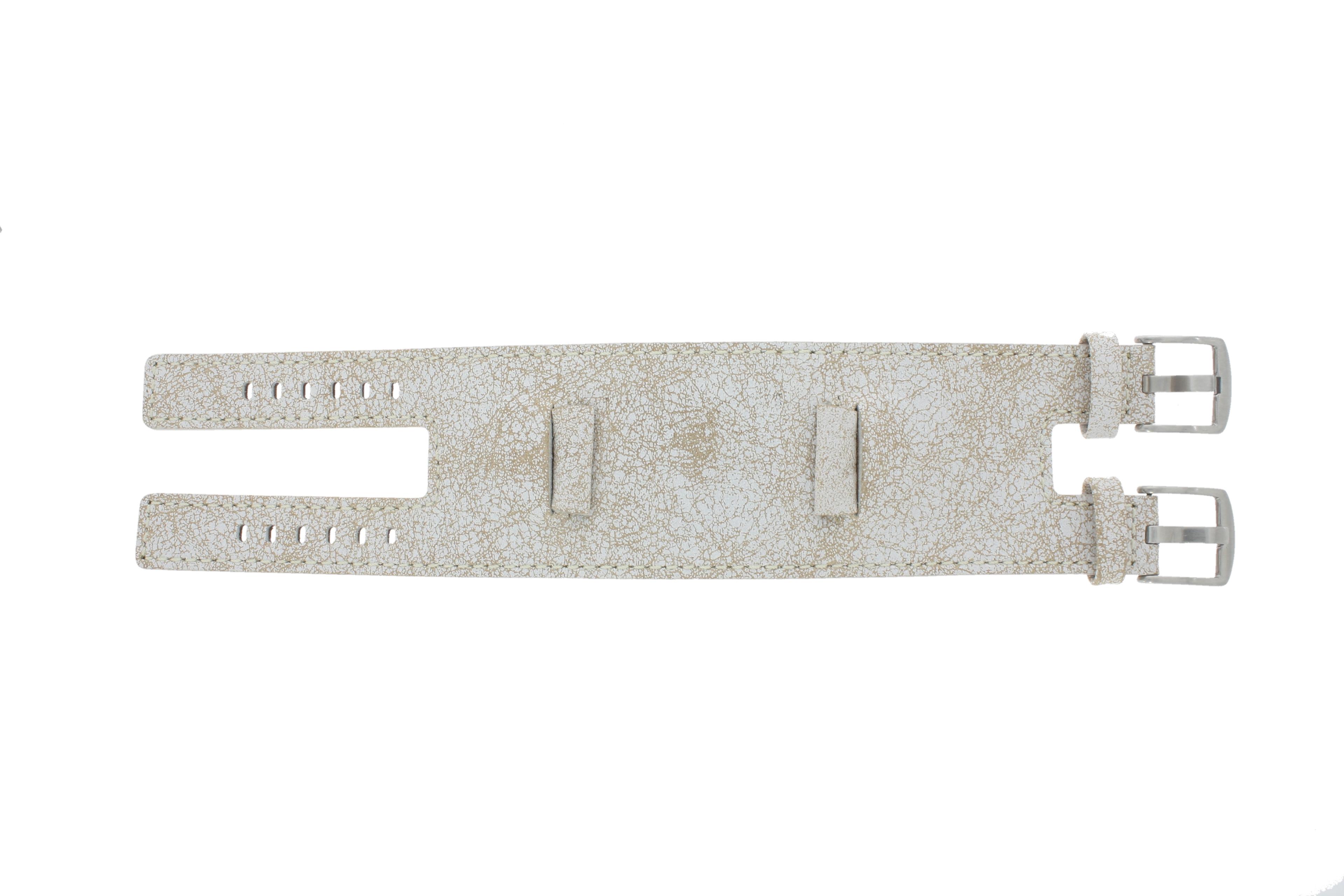 Watch strap Universal UI30 Leather White 24mm