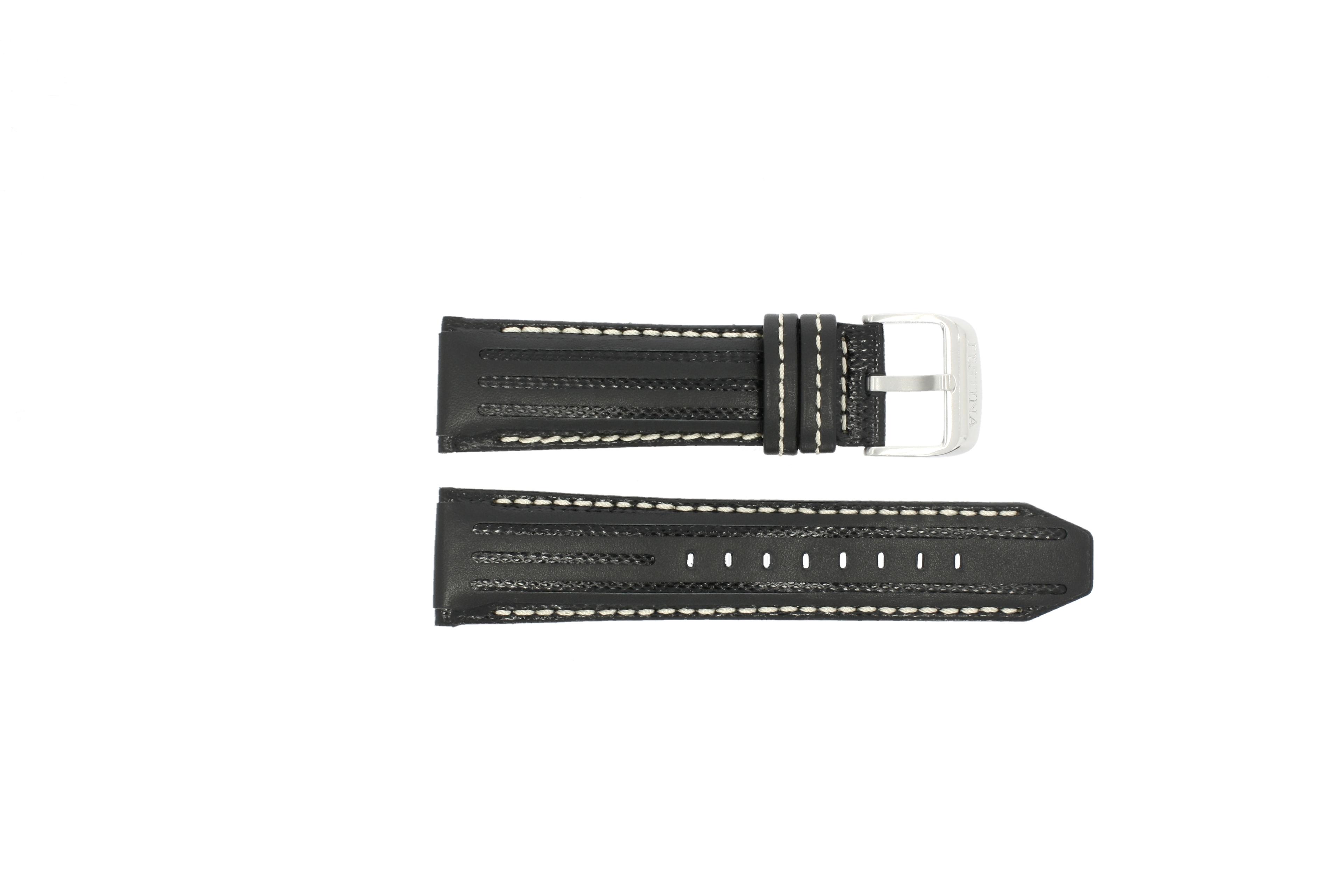 Watch strap Festina F16489-1 / F16488 Leather Black 25mm